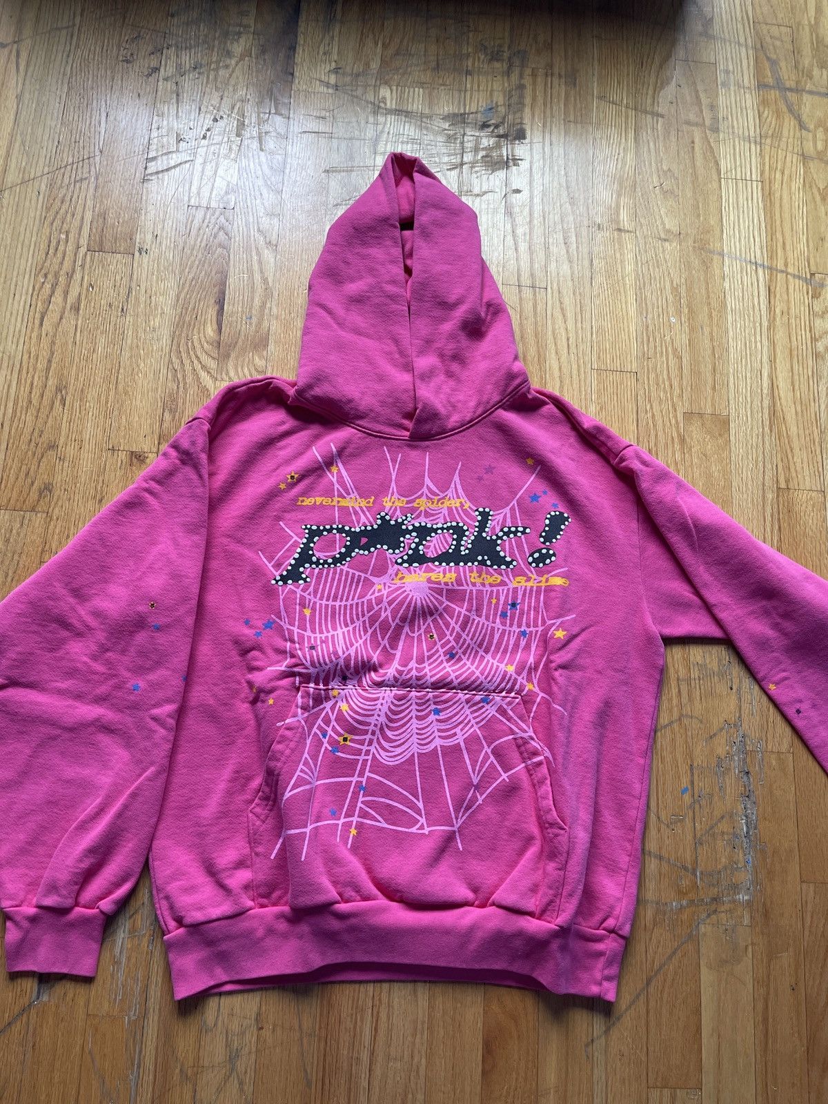 Sp5der P*NK Hoodie Pink Men's - SS21 - US