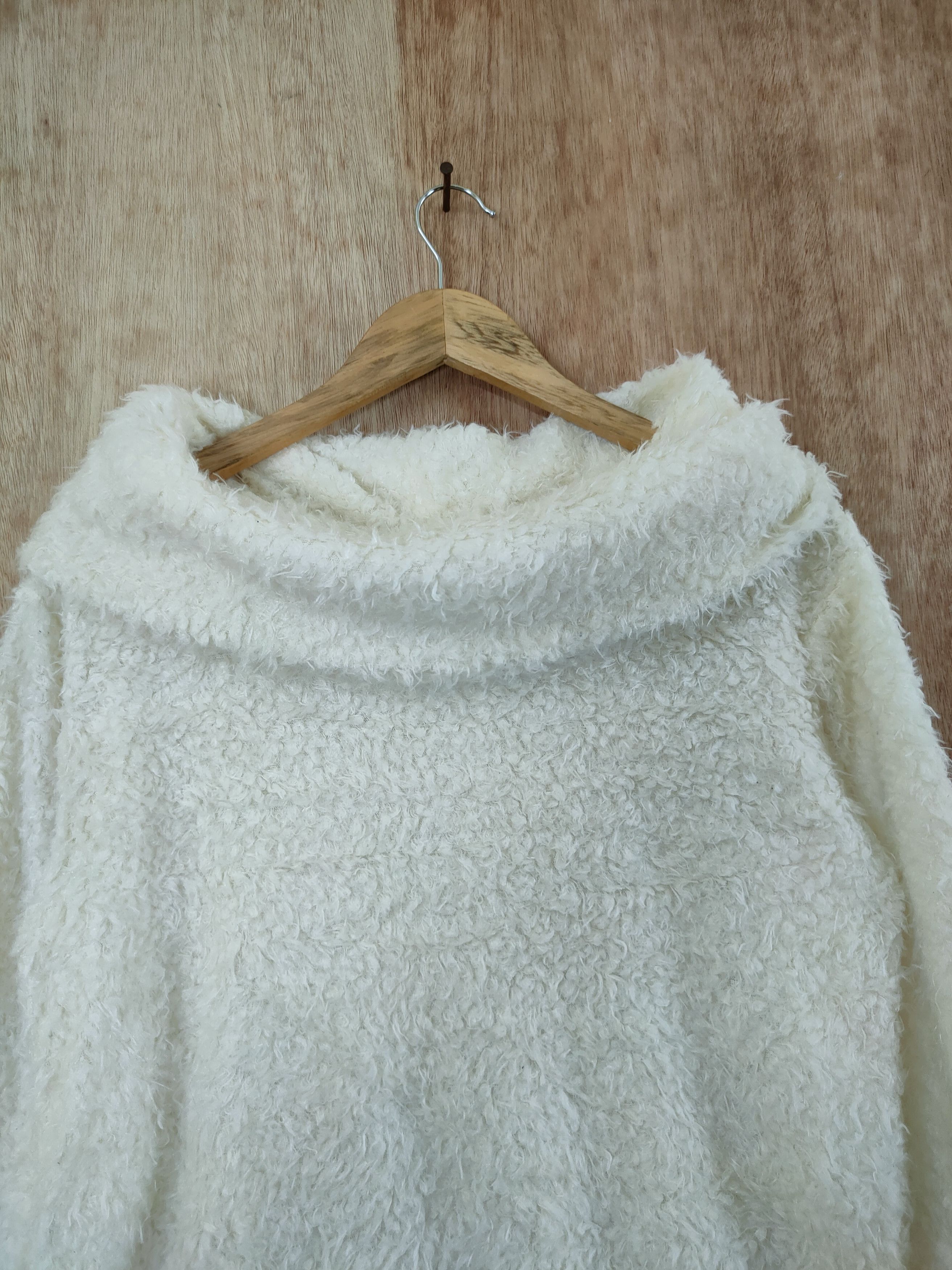 Homespun Knitwear DL Chip Clip sweet white fur mohair knitwear shaggy#46-465 Size US M / EU 48-50 / 2 - 3 Thumbnail