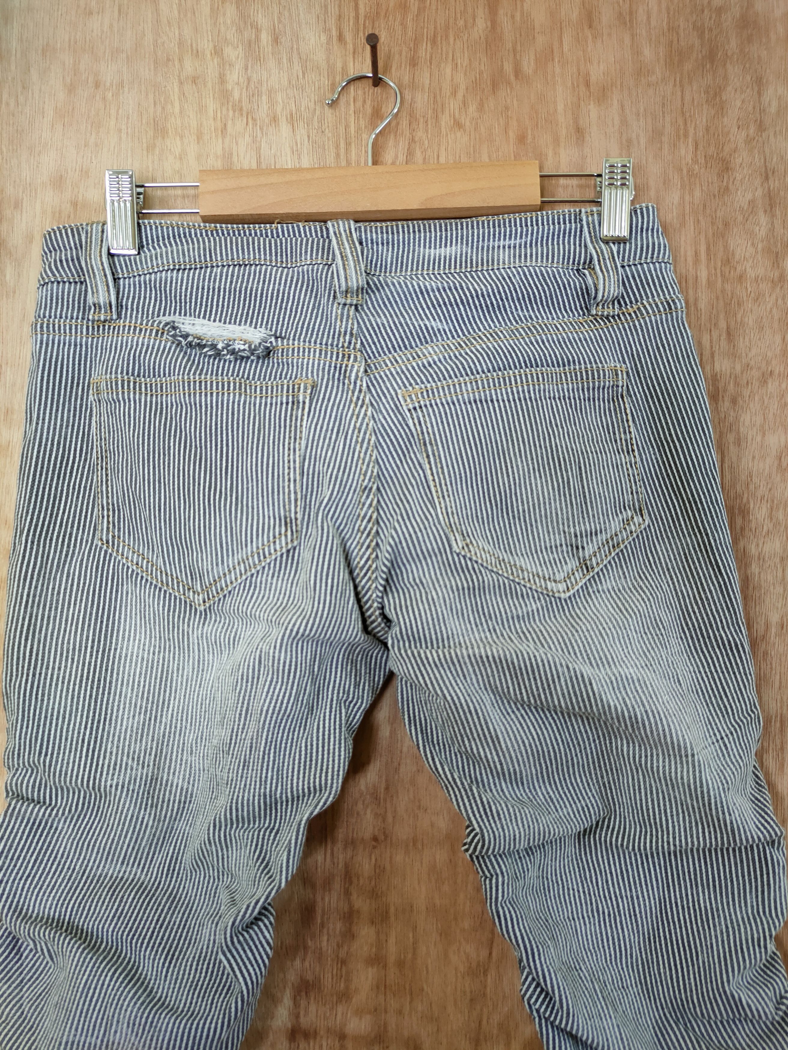 Japanese Brand DLL Japan Stripe spring designer cargo pants #46-317 Size 31" - 7 Thumbnail