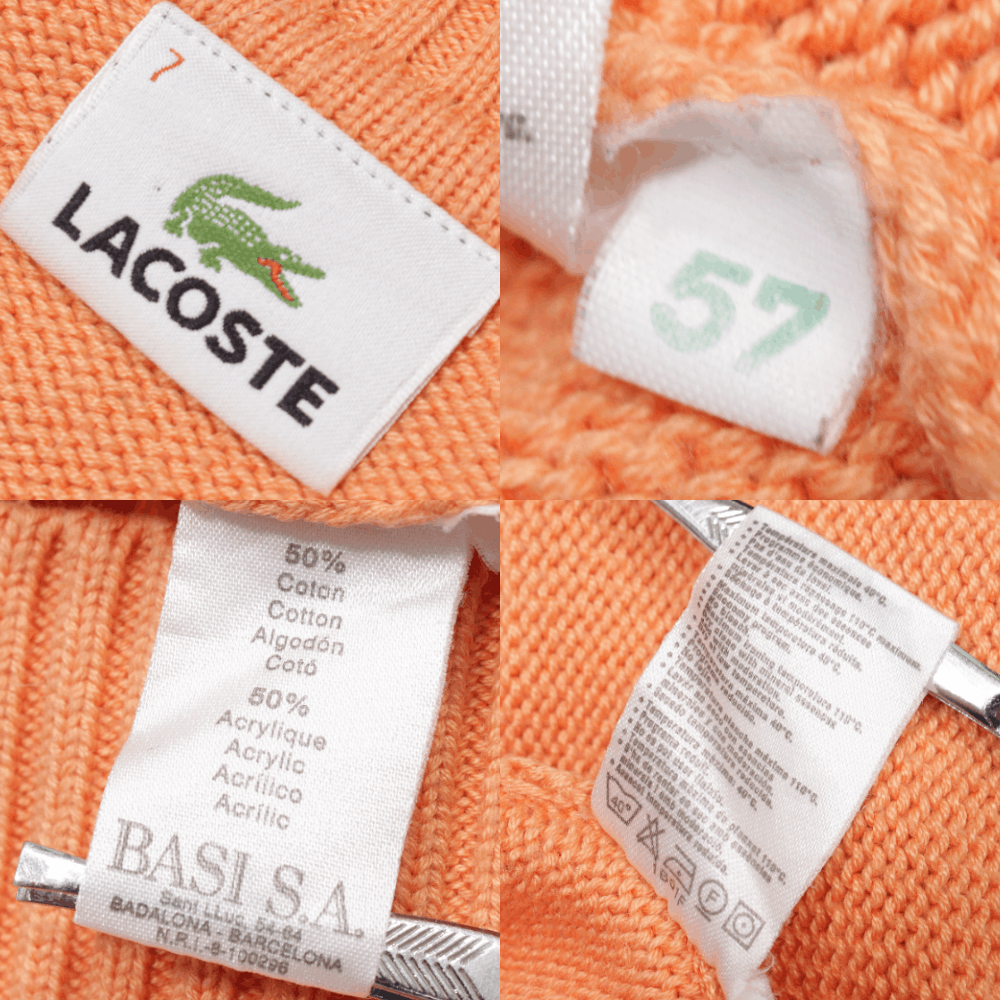 Lacoste 90S Logo Knit Vintage Size US L / EU 52-54 / 3 - 9 Thumbnail