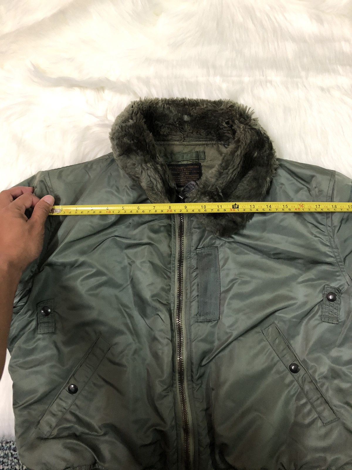 Alpha Industries Vtg Jacket Flying Intermediate Type B-15D US Air Force Size US L / EU 52-54 / 3 - 15 Thumbnail