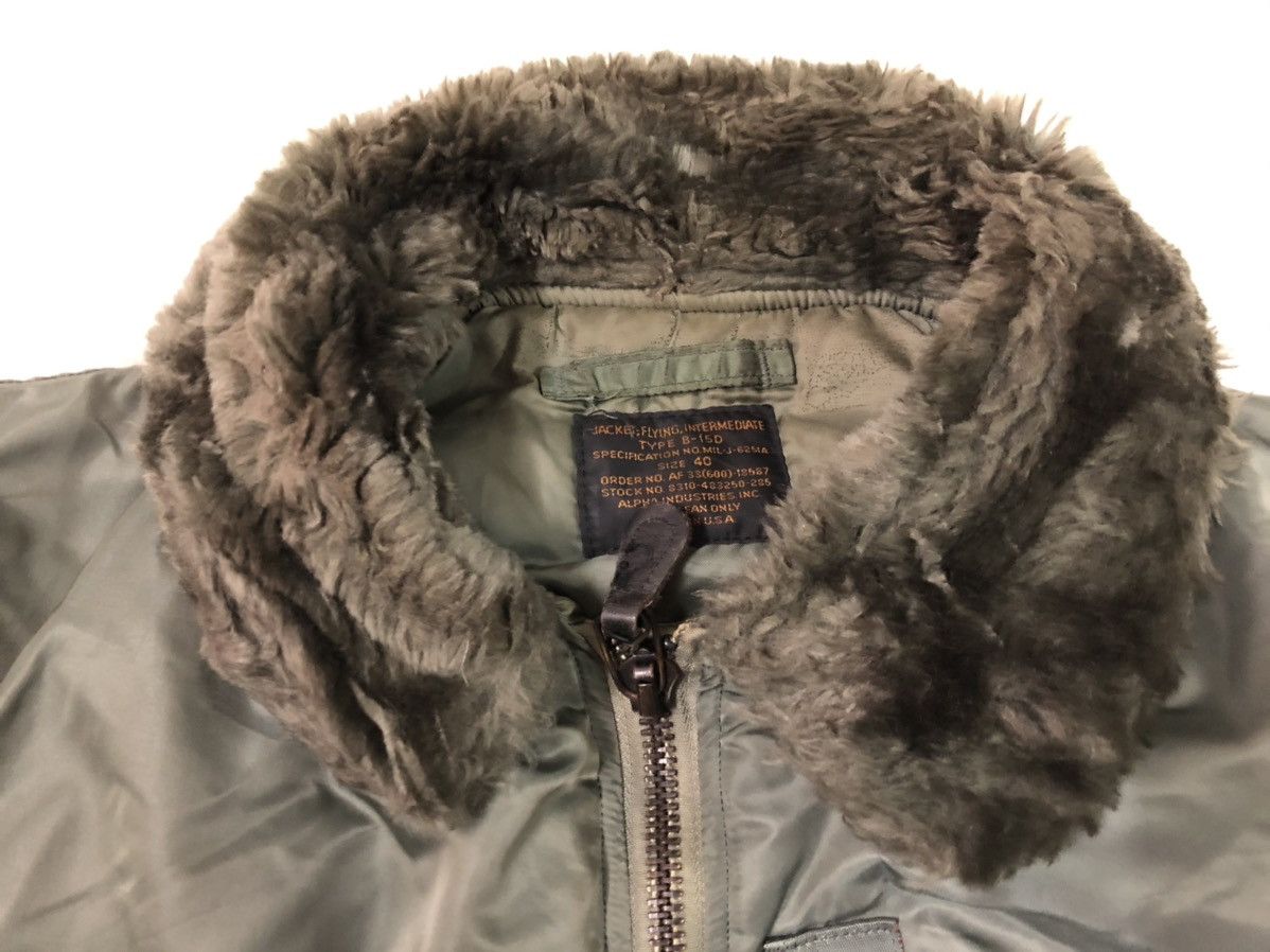 Alpha Industries Vtg Jacket Flying Intermediate Type B-15D US Air Force Size US L / EU 52-54 / 3 - 6 Thumbnail