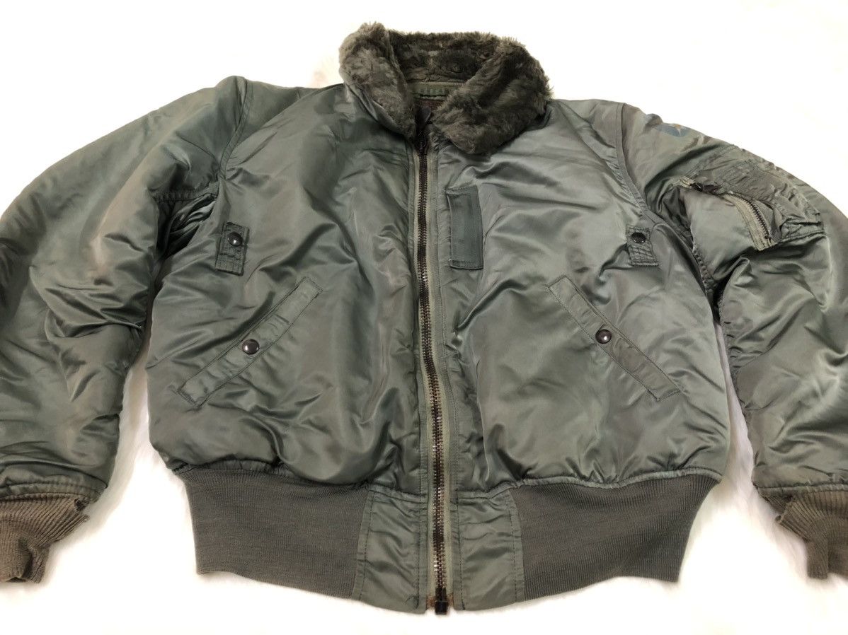 Alpha Industries Vtg Jacket Flying Intermediate Type B-15D US Air Force Size US L / EU 52-54 / 3 - 3 Thumbnail