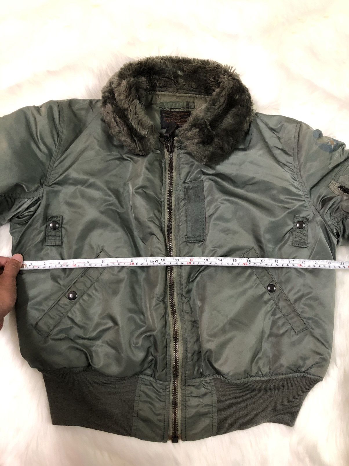 Alpha Industries Vtg Jacket Flying Intermediate Type B-15D US Air Force Size US L / EU 52-54 / 3 - 13 Thumbnail