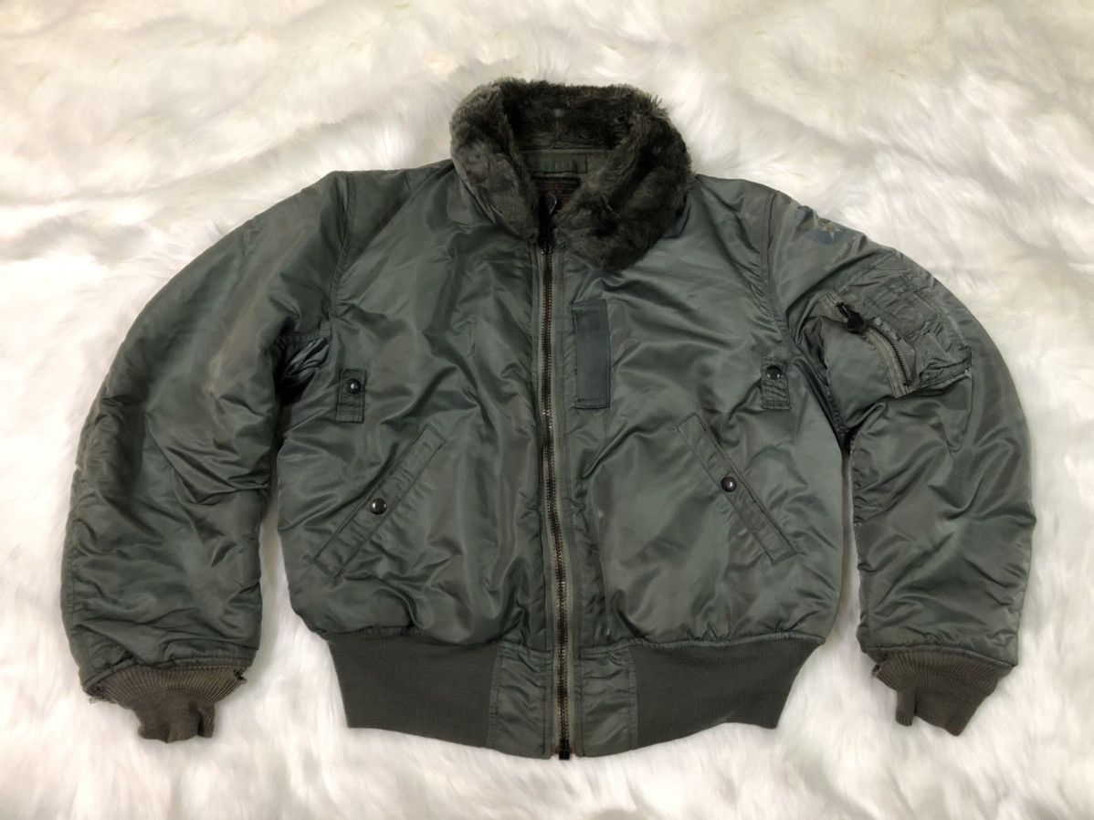 Alpha Industries Vtg Jacket Flying Intermediate Type B-15D US Air Force Size US L / EU 52-54 / 3 - 1 Thumbnail