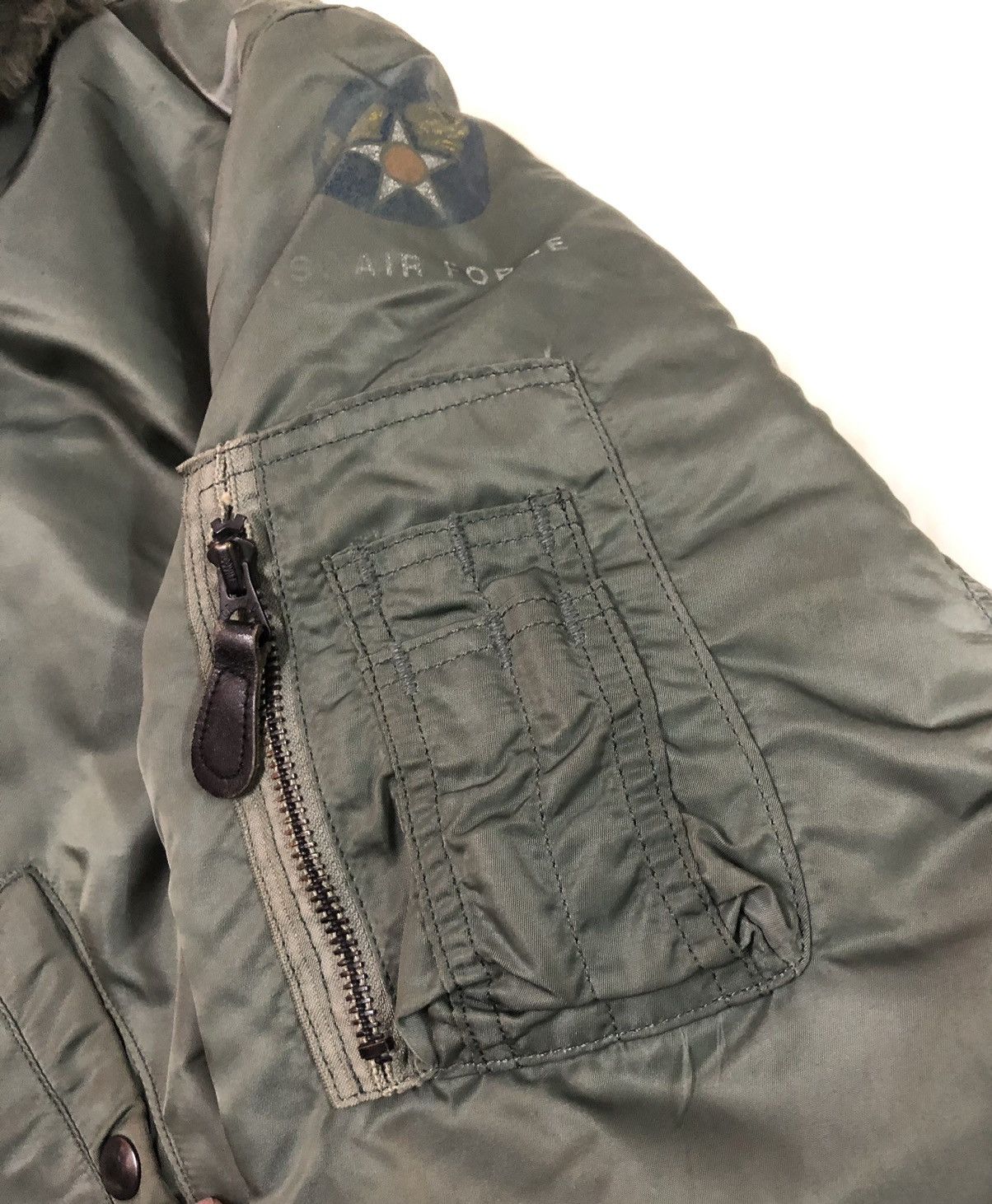 Alpha Industries Vtg Jacket Flying Intermediate Type B-15D US Air Force Size US L / EU 52-54 / 3 - 5 Thumbnail