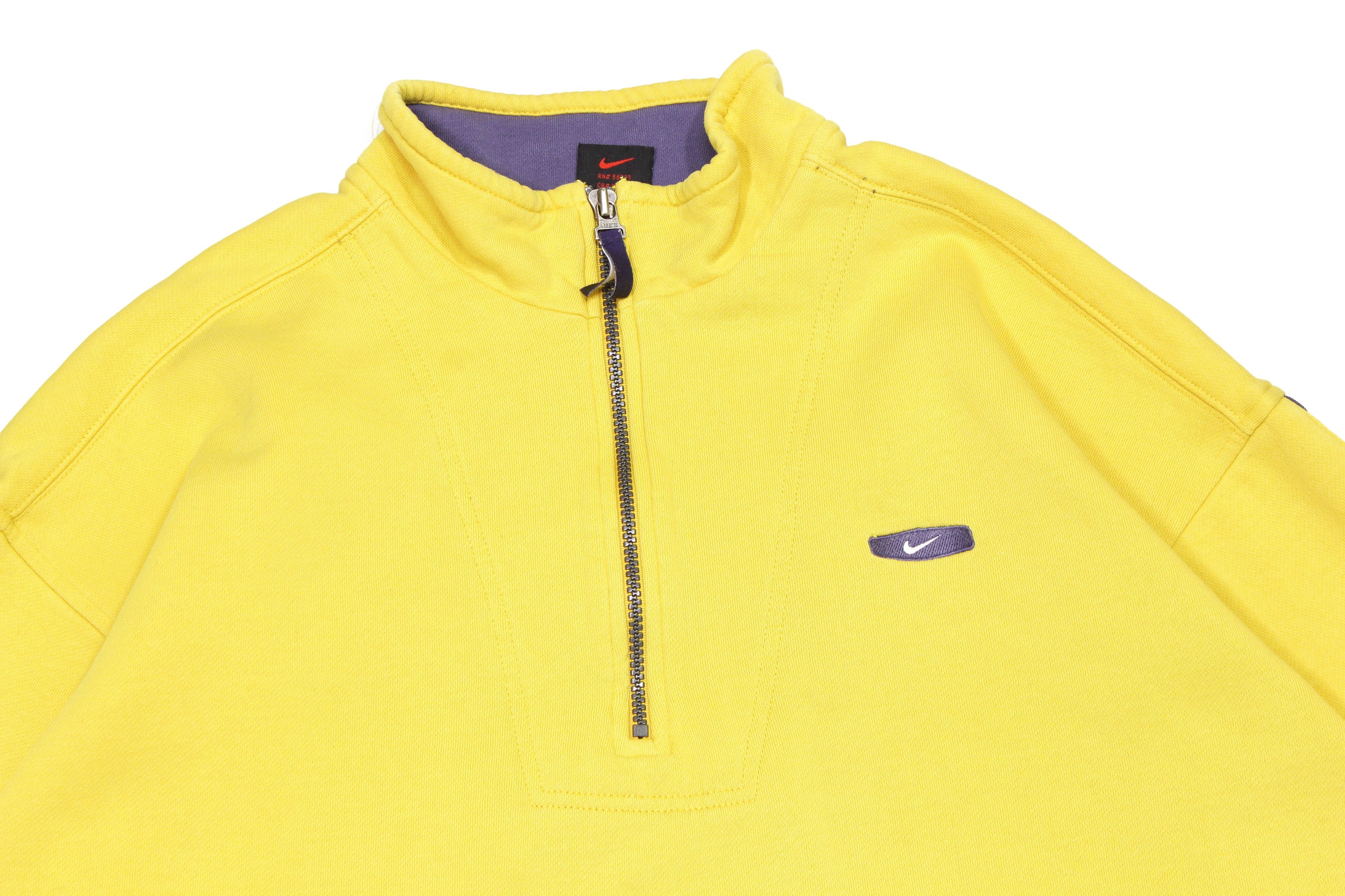 Nike 90S Swoosh Logo Zip Baggy Sweatshirt Size US XL / EU 56 / 4 - 3 Thumbnail