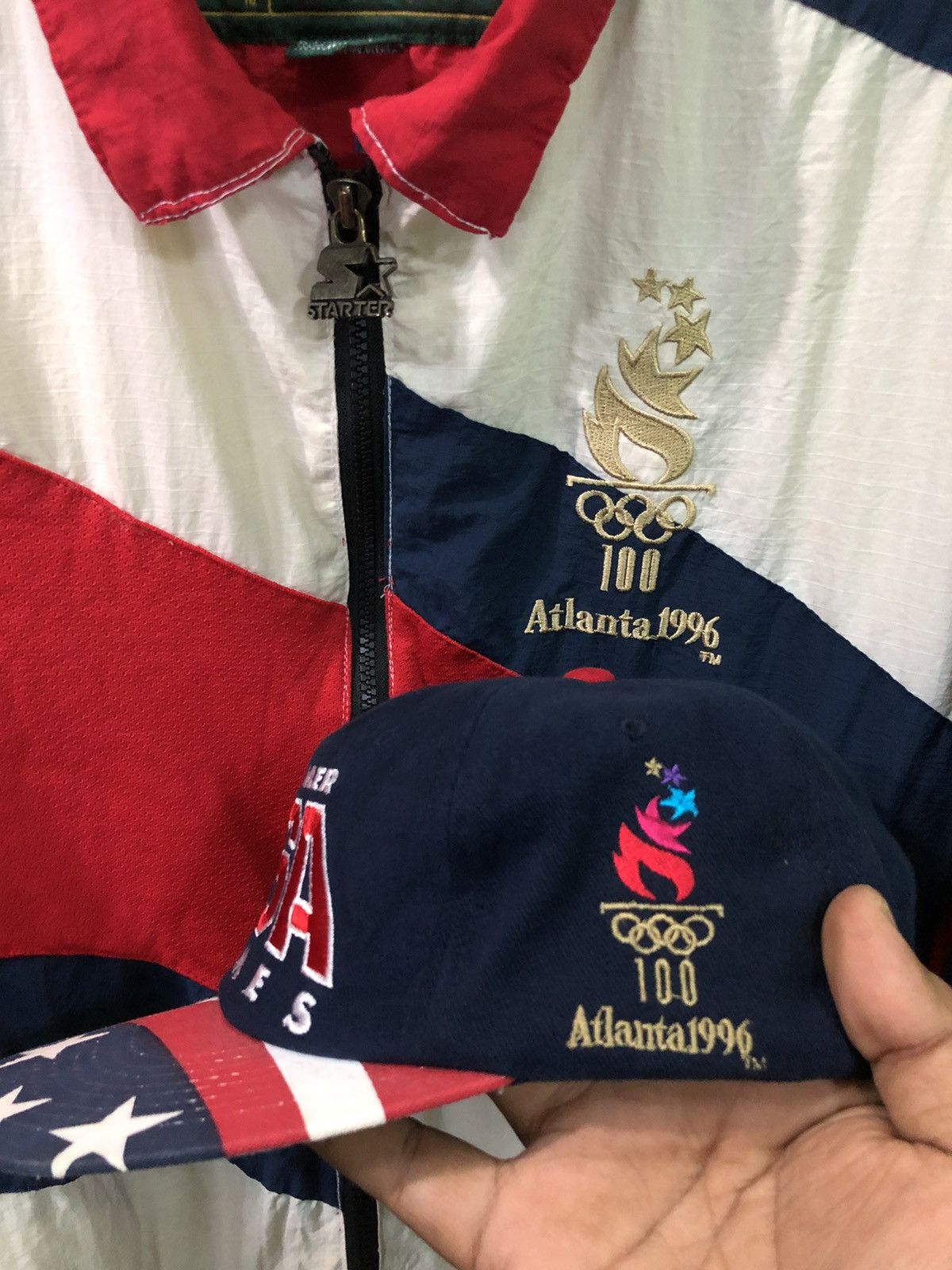 Starter × USA Olympics × Vintage Vintage 1996 Olympic Games Atlanta Jacket Size US M / EU 48-50 / 2 - 10 Thumbnail