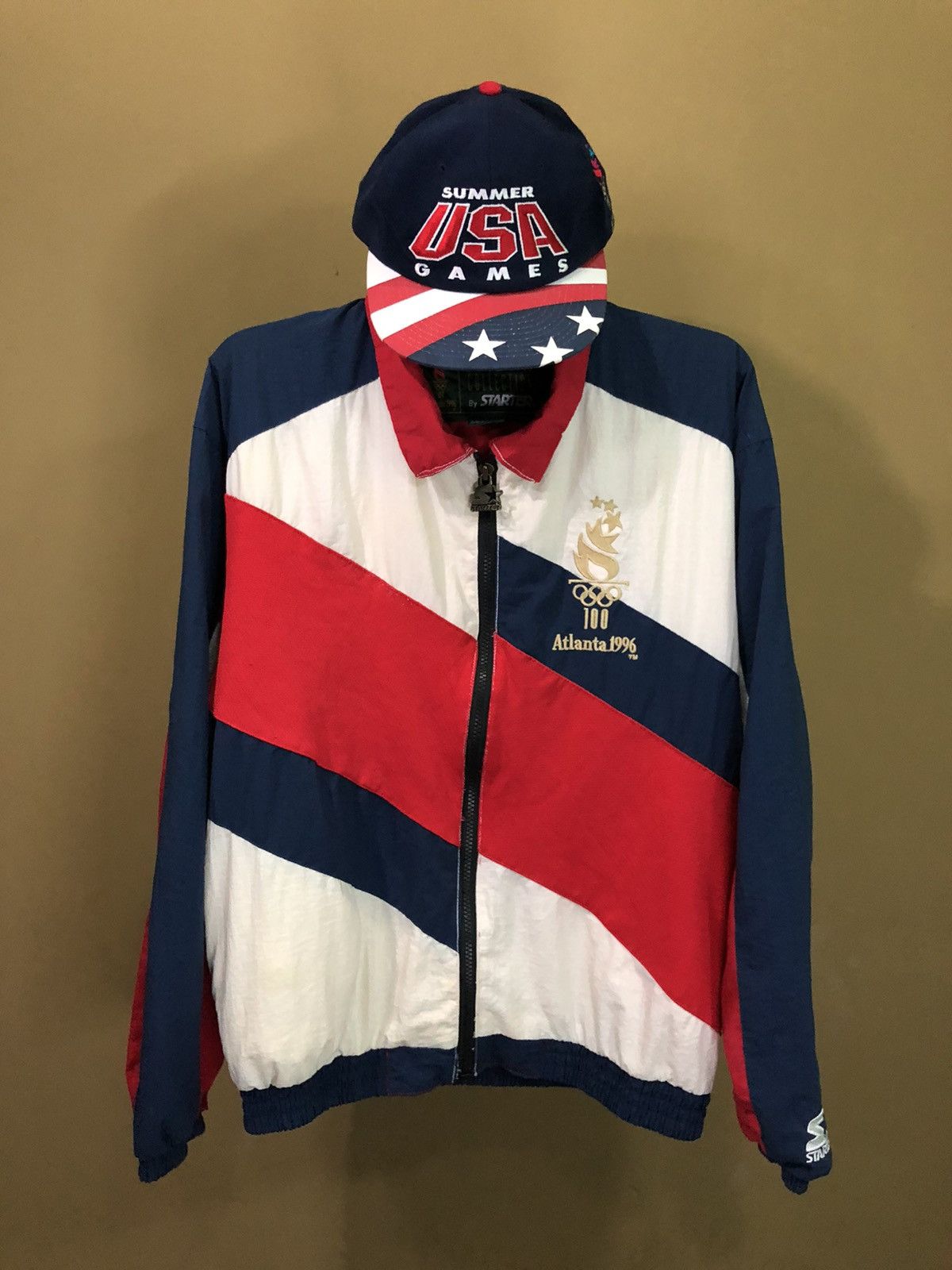 Starter × USA Olympics × Vintage Vintage 1996 Olympic Games Atlanta Jacket Size US M / EU 48-50 / 2 - 13 Thumbnail
