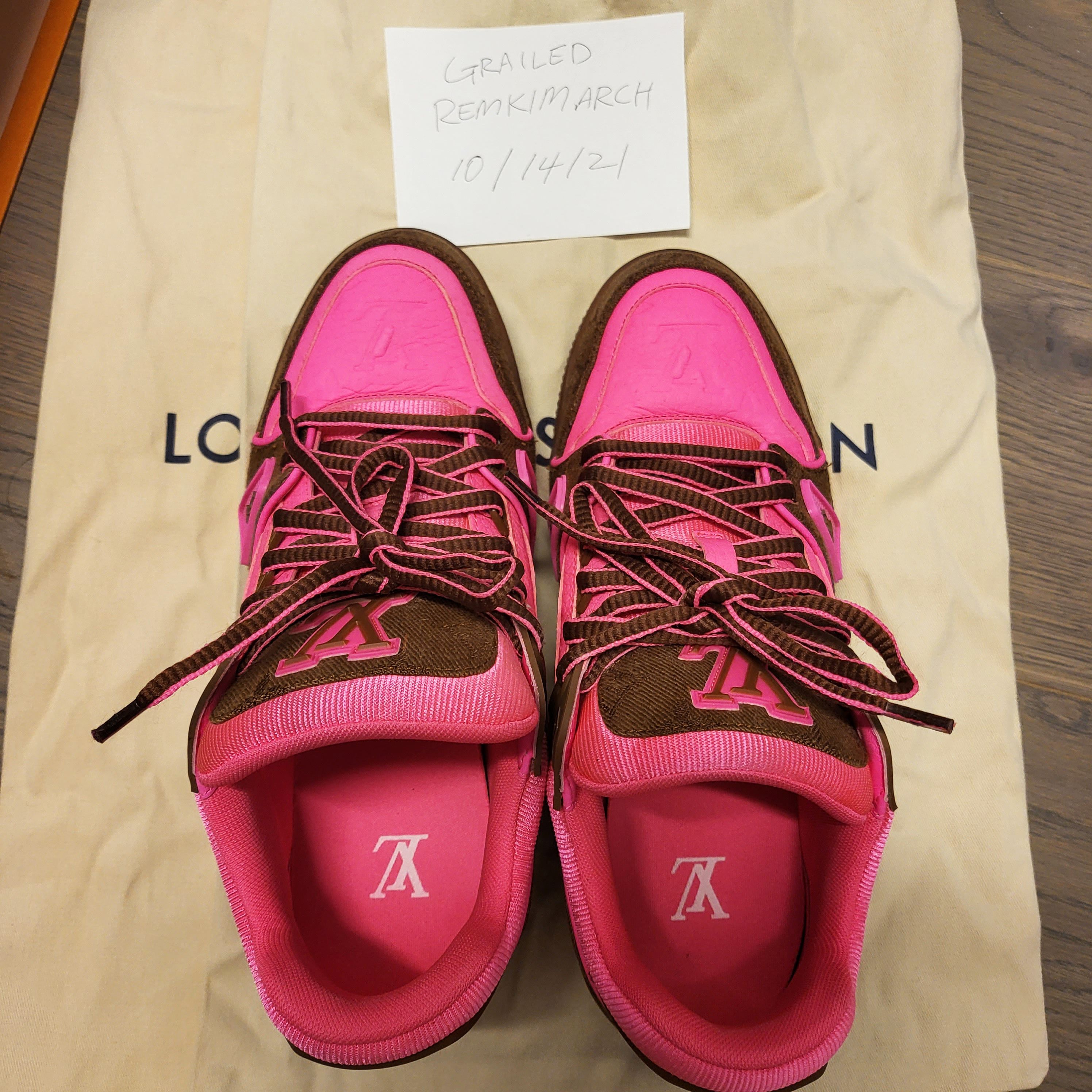 Louis Vuitton LOUIS VUITTON ROSE TRAINER SNEAKER | Grailed