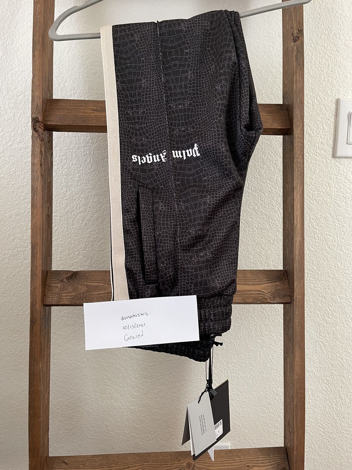 Palm Angels CROCO TRACK PANTS Size US 30 / EU 46 - 1 Thumbnail