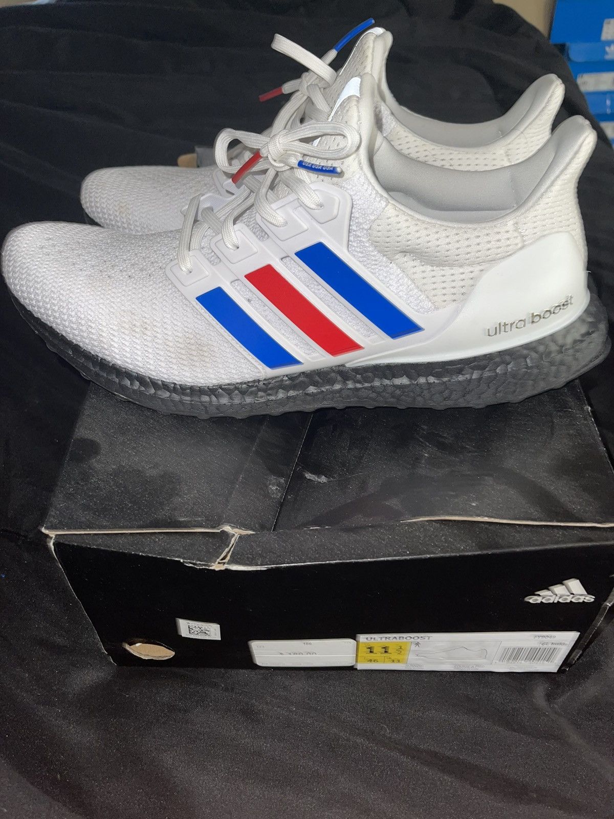 Adidas Adidas UltraBoost USA Red White & Blue Size 11.5 Size US 11.5 / EU 44-45 - 2 Thumbnail