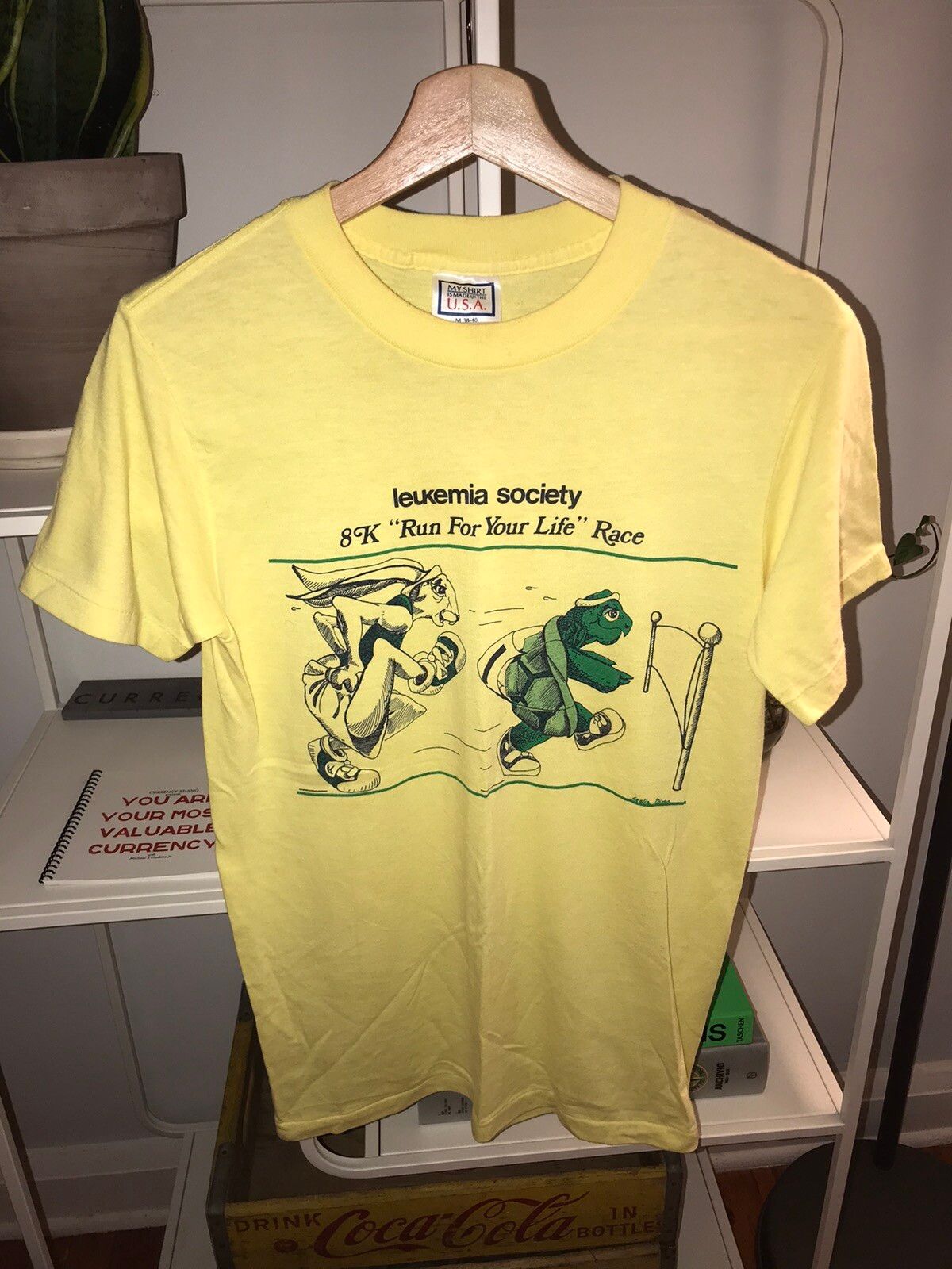 Vintage Vintage 80’s Fight Cancer 8K Race Rabbit Turtle Tee Shirt | Grailed