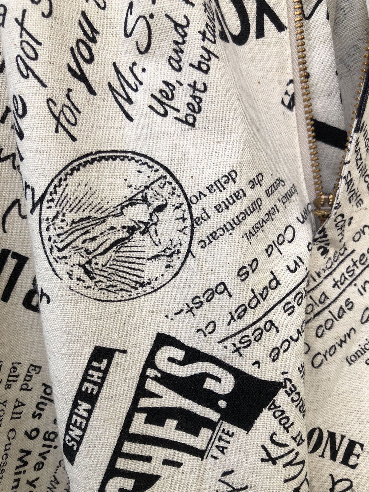 Vintage Vintage 80s Three Top Japan Old Newspaper Baggy Trouser Pant Size US 29 - 10 Thumbnail