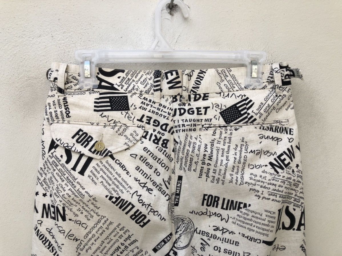Vintage Vintage 80s Three Top Japan Old Newspaper Baggy Trouser Pant Size US 29 - 19 Thumbnail