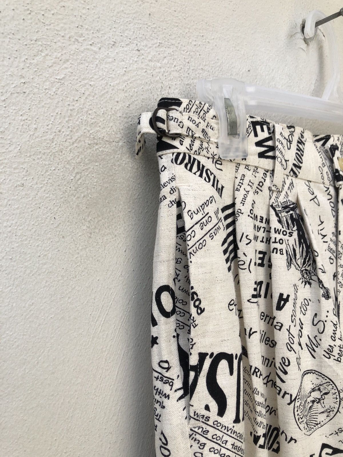 Vintage Vintage 80s Three Top Japan Old Newspaper Baggy Trouser Pant Size US 29 - 7 Thumbnail