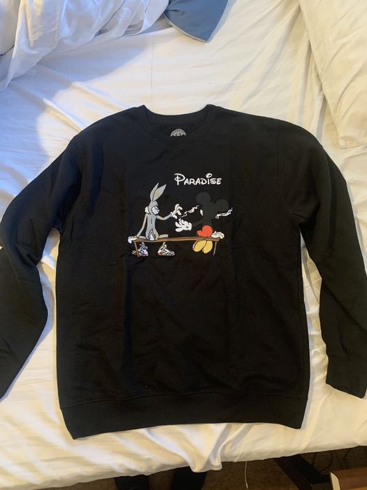 Paradise Paradise Mickey Mouse & Bugs Bunny Joint Crewneck | Grailed