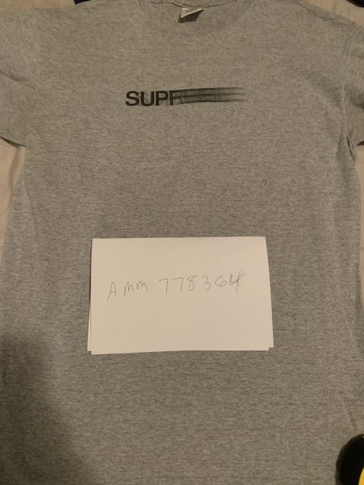 Supreme Motion Logo Tee S/S 2016 Grey Size Medium | Grailed