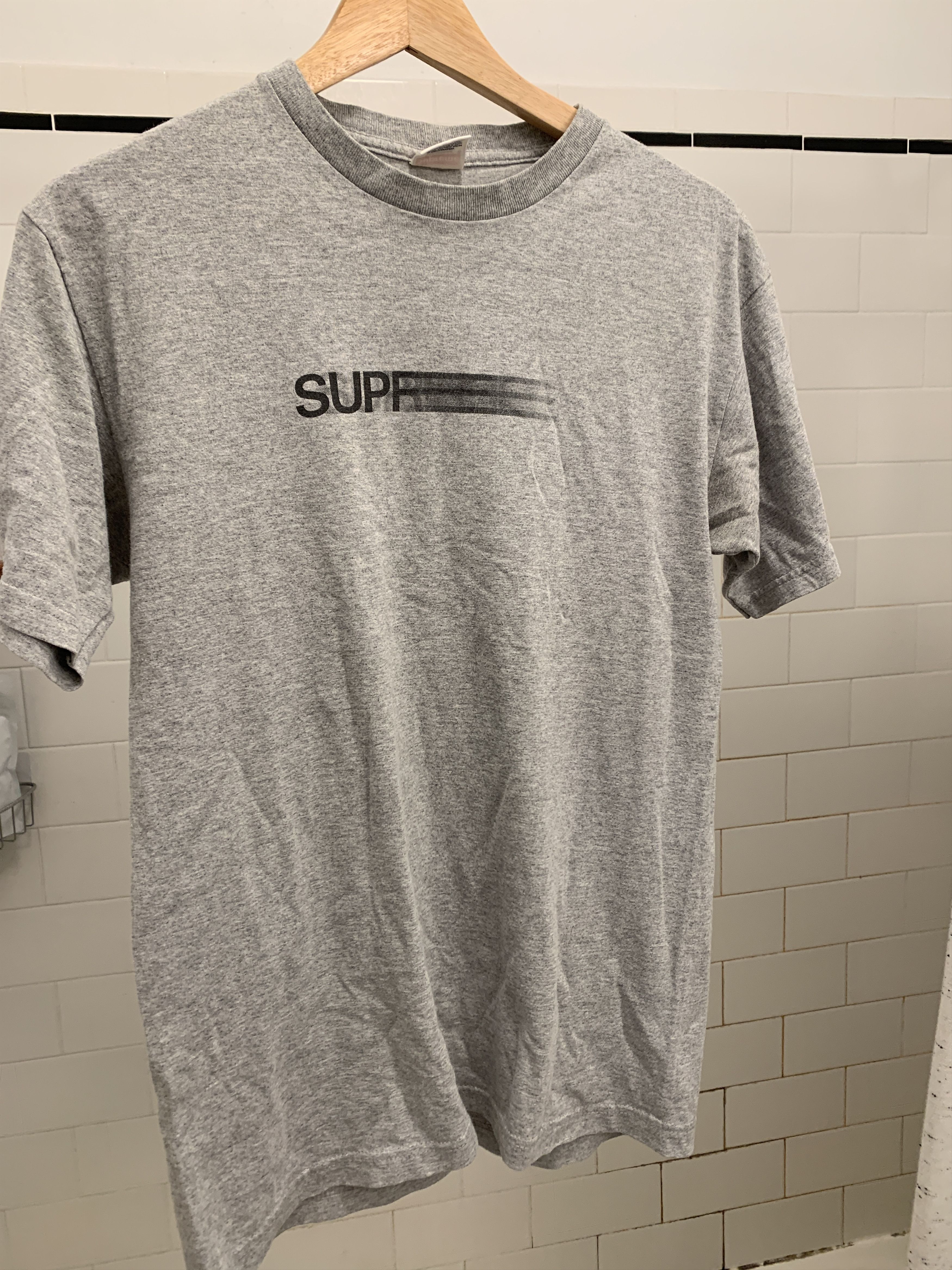 supreme motion logo tee gray 【L】 Supreme Supreme Motion Logo Tee Grey | Grailed