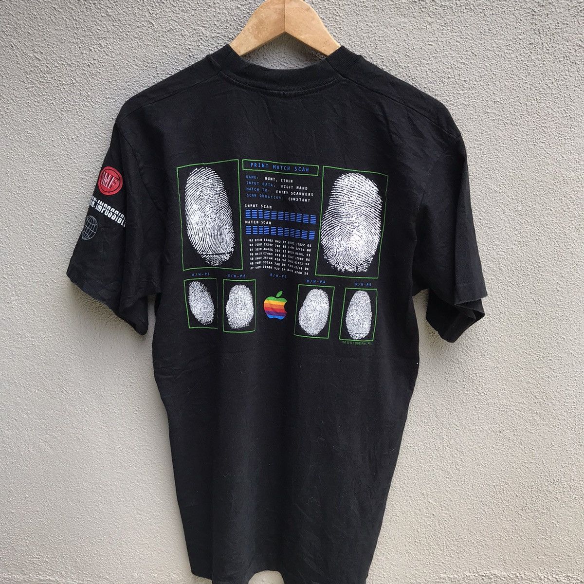 Vintage 90s APPLE mission impossible tee imac macinstosh