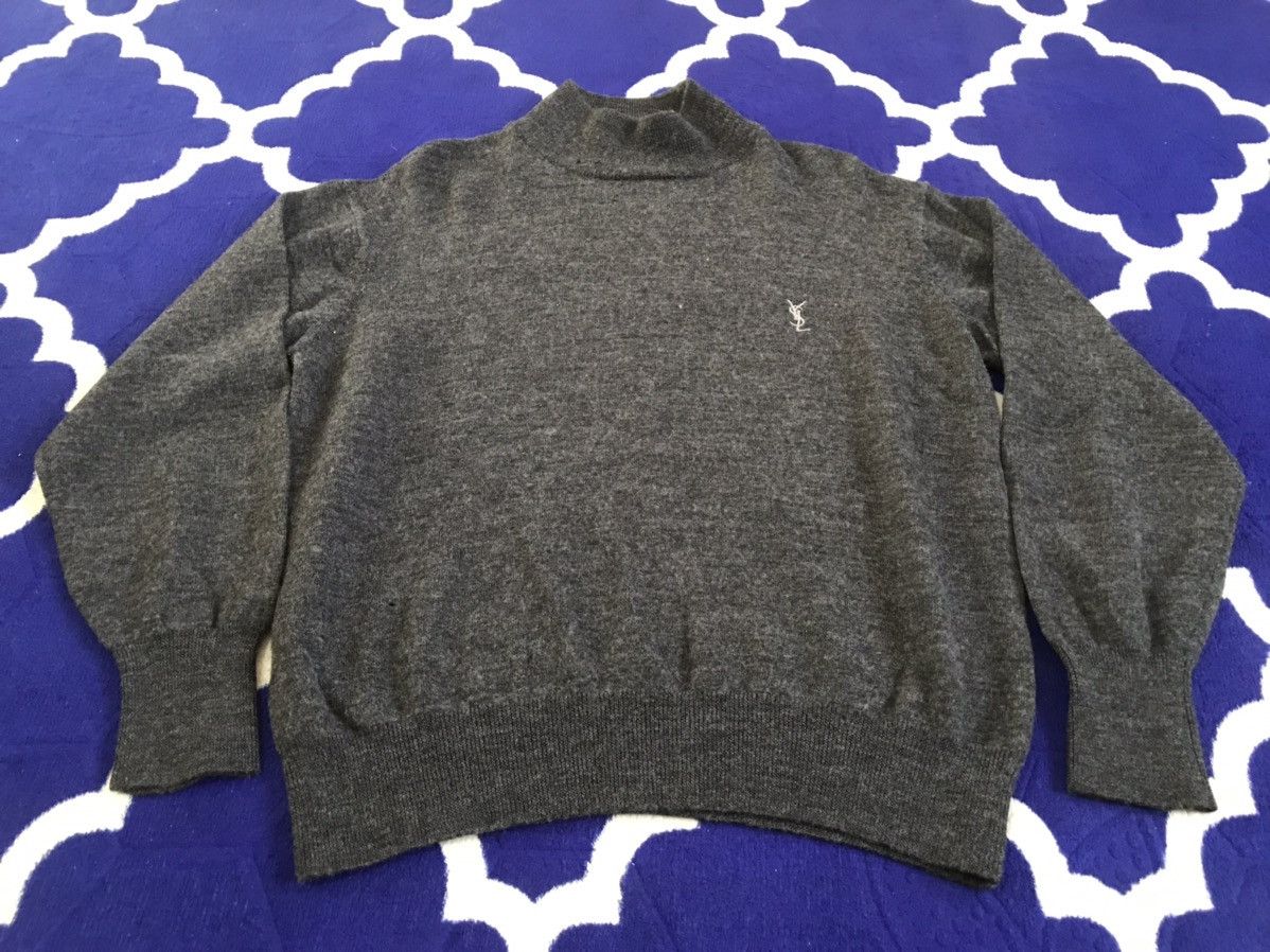 Yves Saint Laurent YSL Yves Saint Laurent Knitwear Sweater Embroided Logo Size US M / EU 48-50 / 2 - 1 Thumbnail