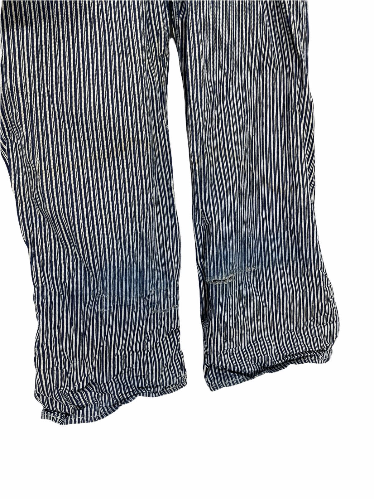 Johnbull John Bull Overalls Hickory Work Wear Loose 33🟦 Size US 33 - 6 Thumbnail