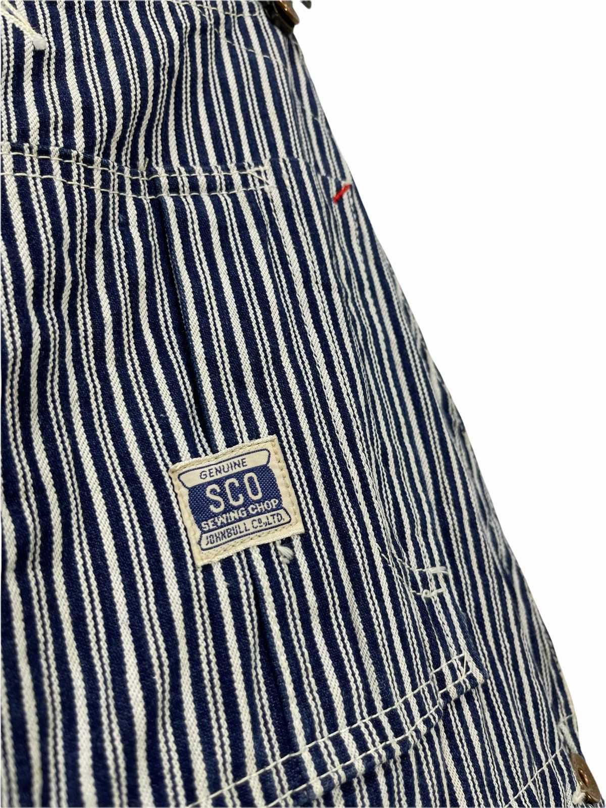 Johnbull John Bull Overalls Hickory Work Wear Loose 33🟦 Size US 33 - 3 Thumbnail
