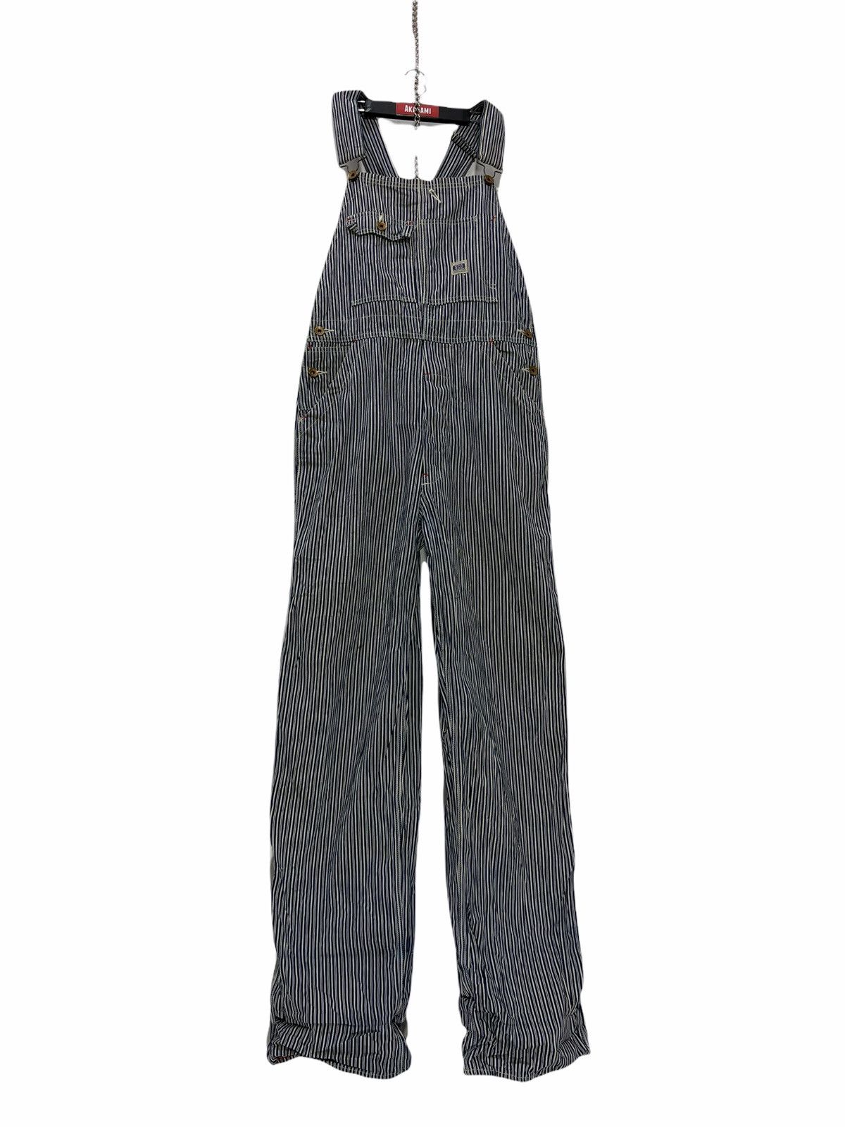 Johnbull John Bull Overalls Hickory Work Wear Loose 33🟦 Size US 33 - 2 Thumbnail