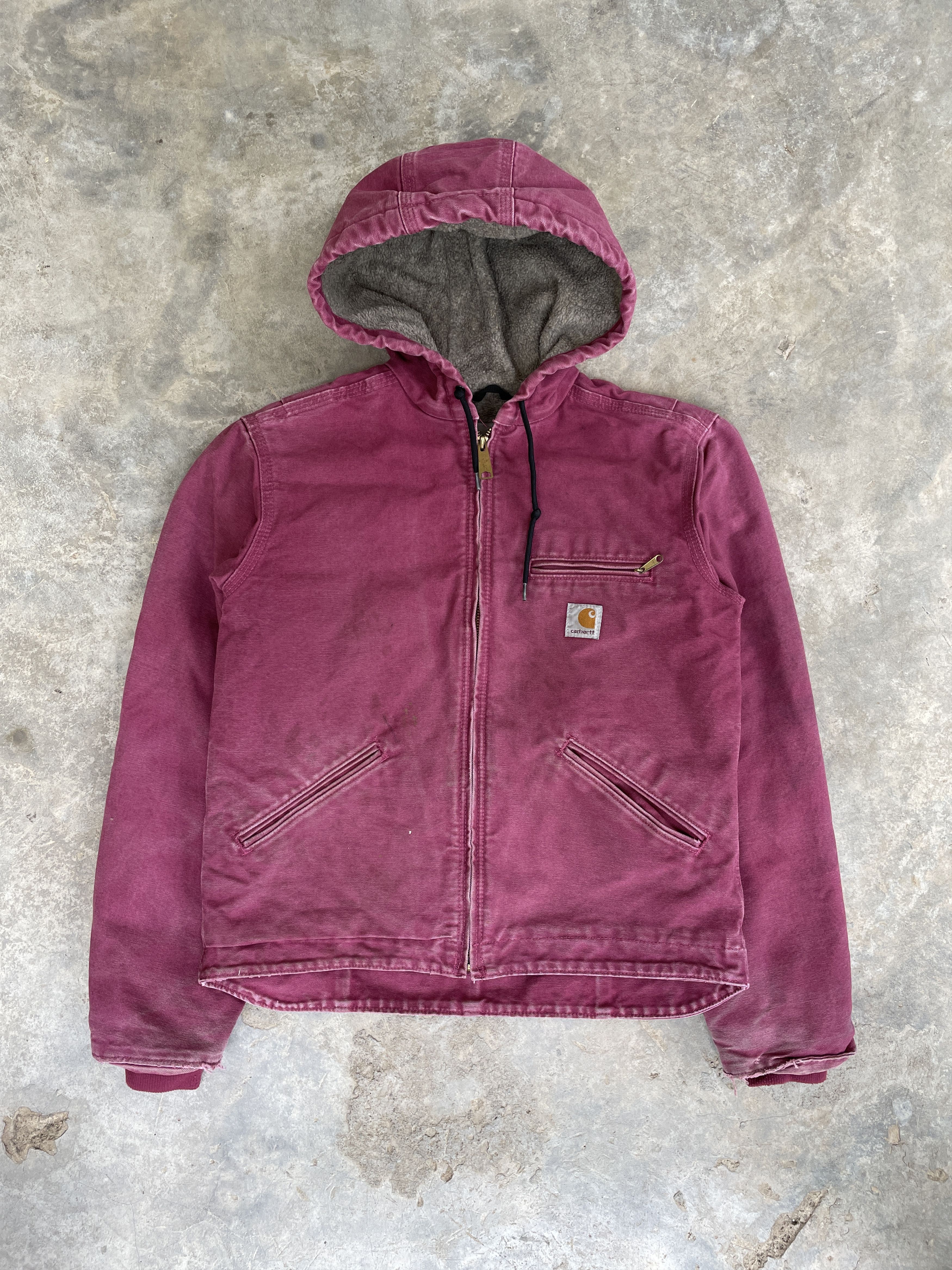 Vintage 1990s Sun Faded Pink Carhartt Jacket Size US S / EU 44-46 / 1 - 1 Preview