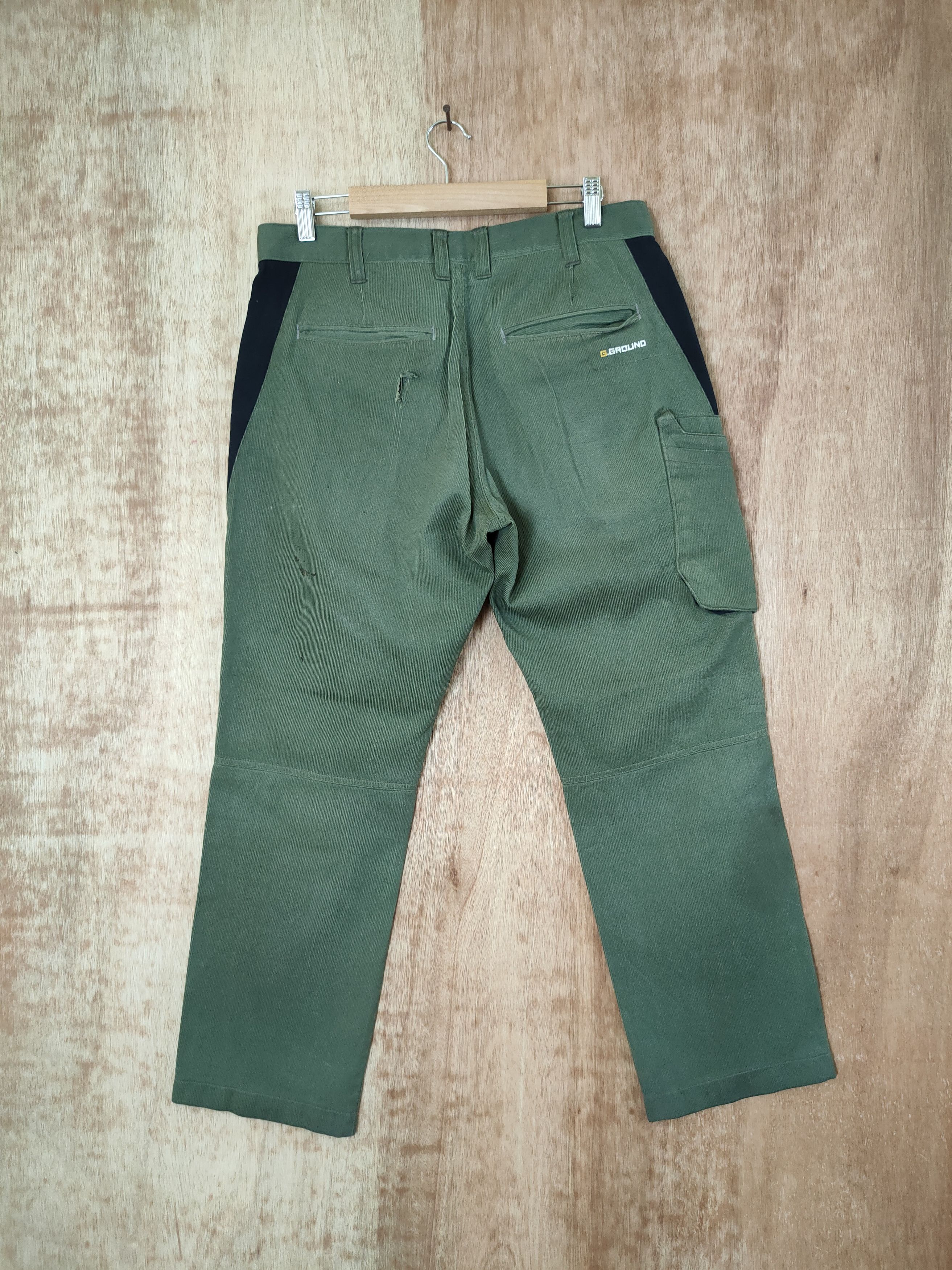 Japanese Brand DL G-Ground green multi pocket tactical cargo pants #46-298 Size US 33 - 7 Thumbnail