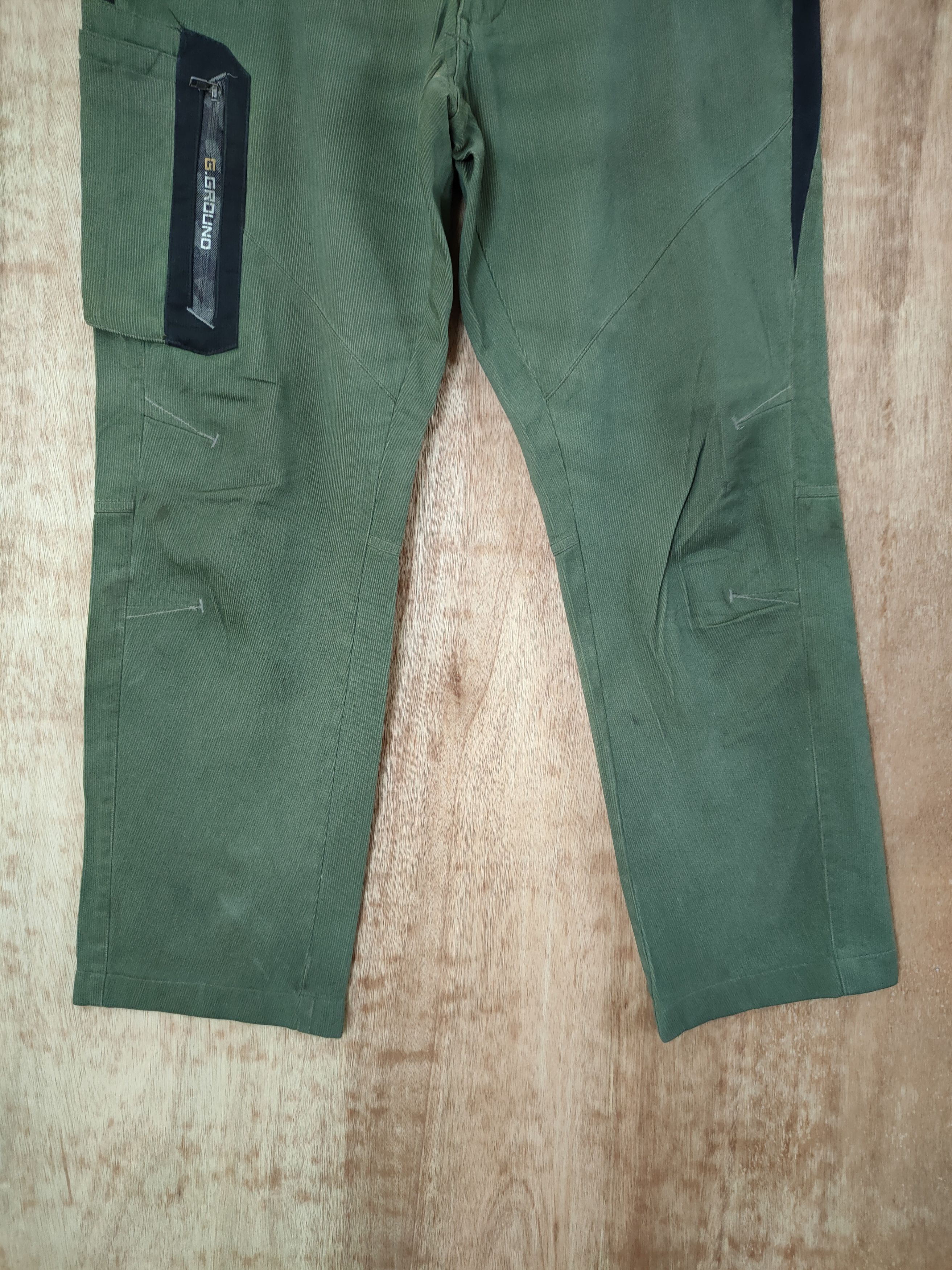 Japanese Brand DL G-Ground green multi pocket tactical cargo pants #46-298 Size US 33 - 2 Thumbnail