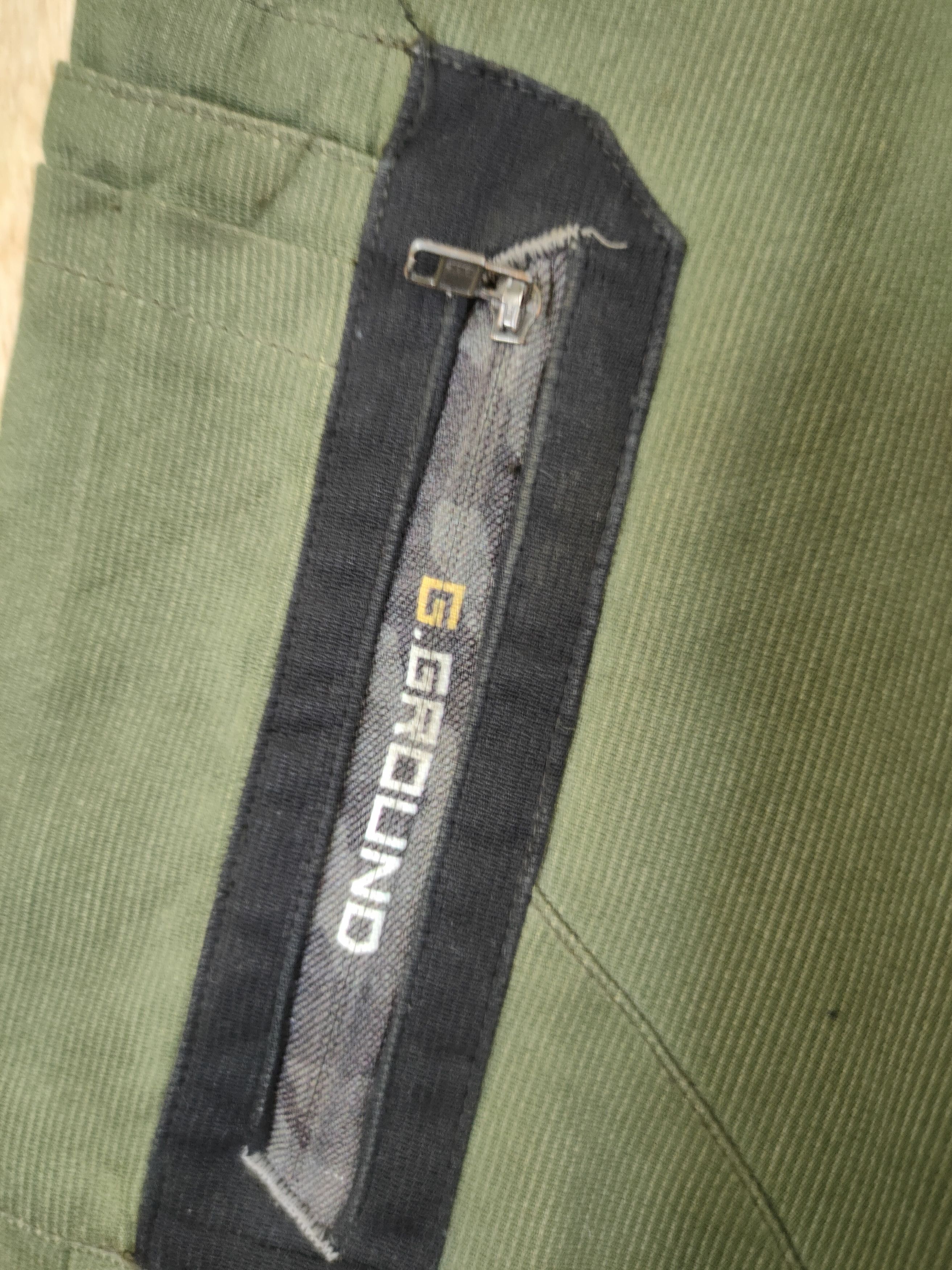 Japanese Brand DL G-Ground green multi pocket tactical cargo pants #46-298 Size US 33 - 6 Thumbnail