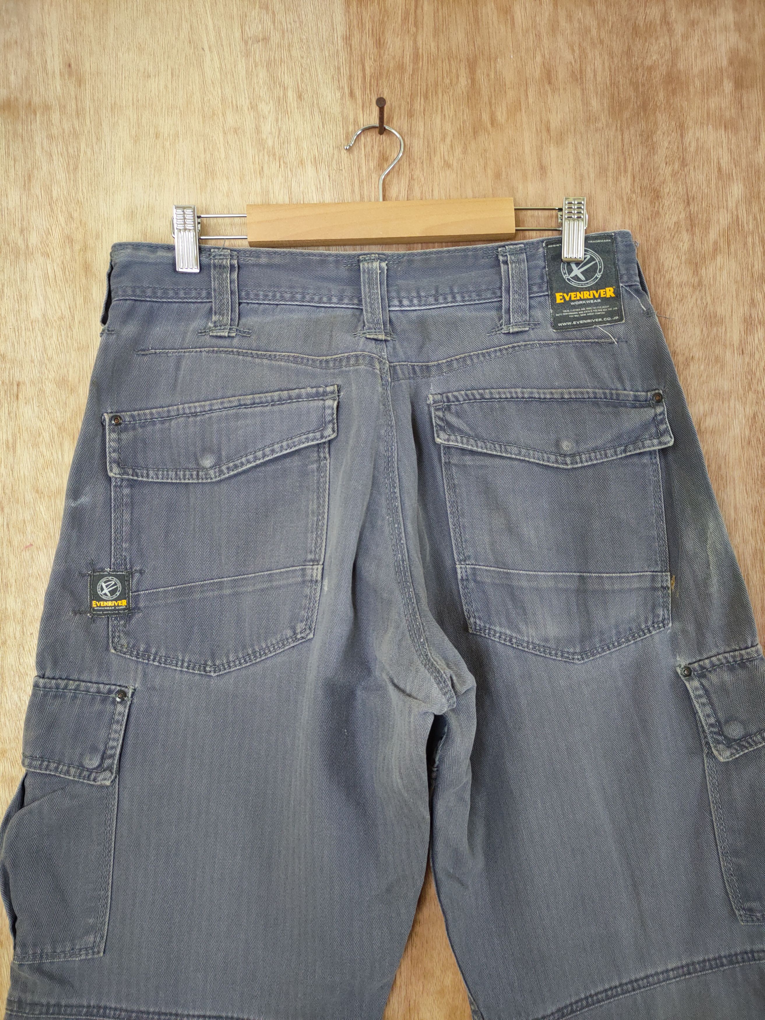 Japanese Brand DLL Evenriver thrashed faded distressed cargo pants #46-291T Size US 30 / EU 46 - 9 Thumbnail