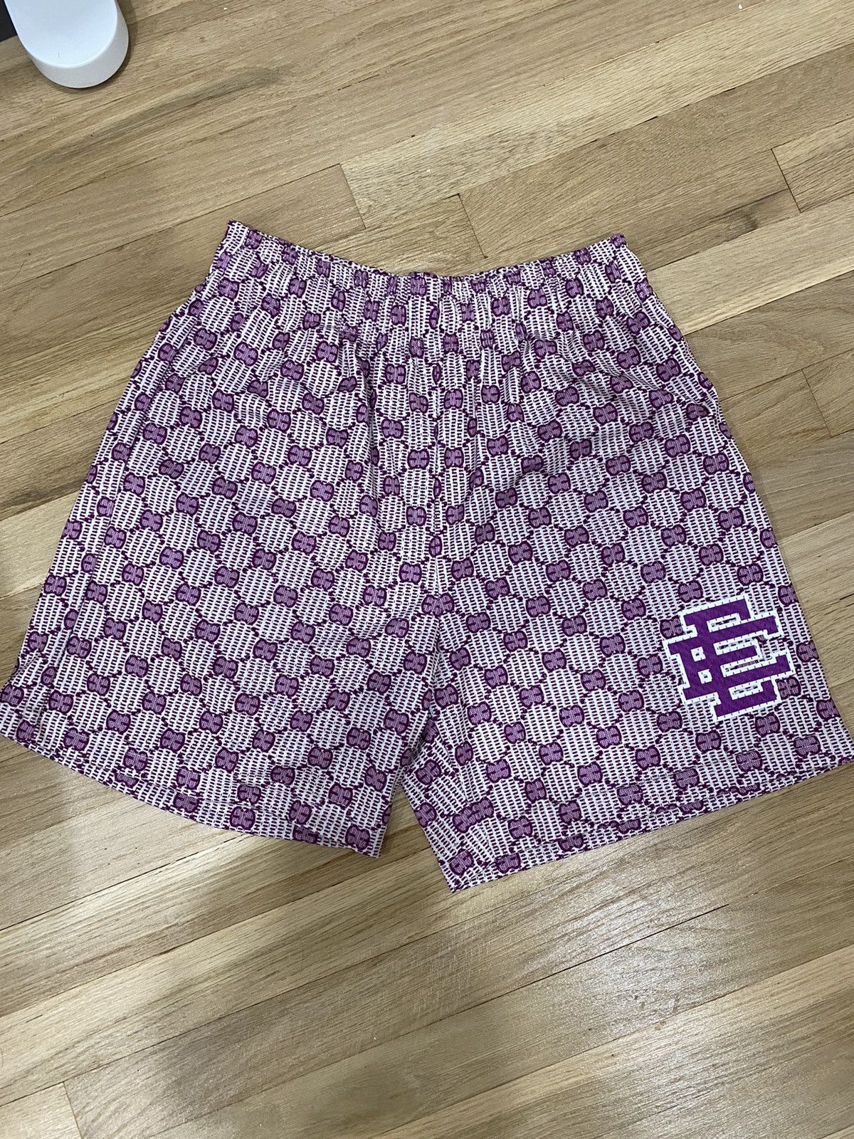 Eric Emanuel EE Basic Short Purple Gucci Print | Grailed