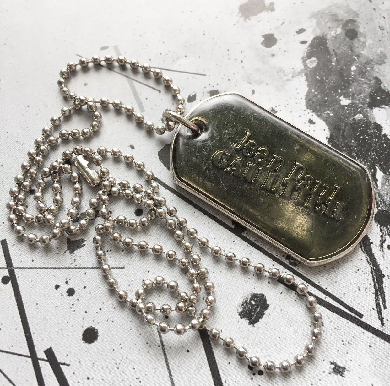 Jean Paul Gaultier Dog Tag Necklace Streetwear jpg cartier