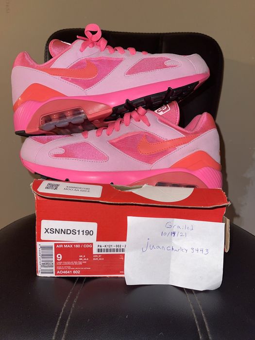 air max 180 comme des garcons pink