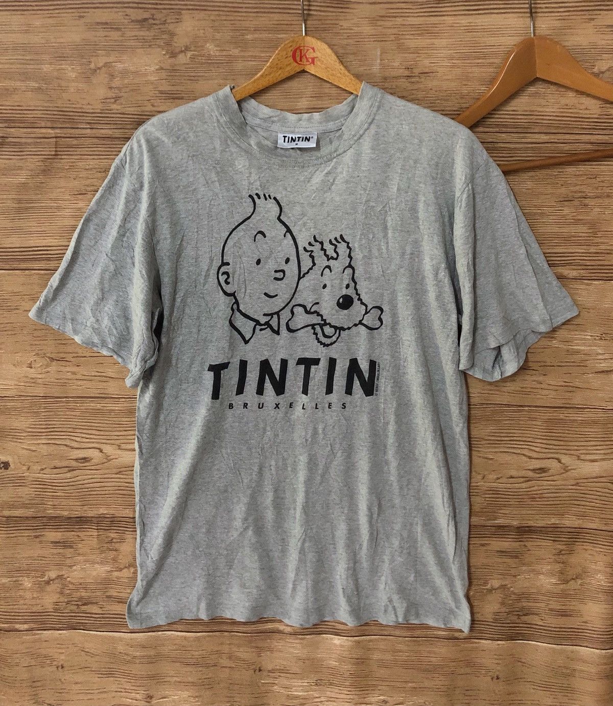 Vintage The Adventures of Tintin T shirt M Made in France