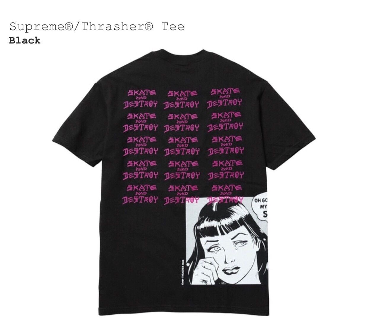 Supreme x thrasher boyfriend tee online