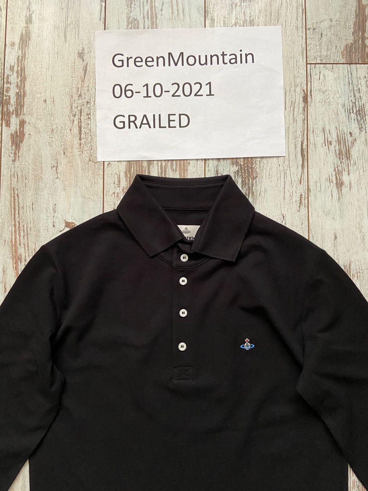 Vivienne Westwood Long Sleeve Chest Orb Logo Polo T-Shirt Size US M / EU 48-50 / 2 - 2 Thumbnail