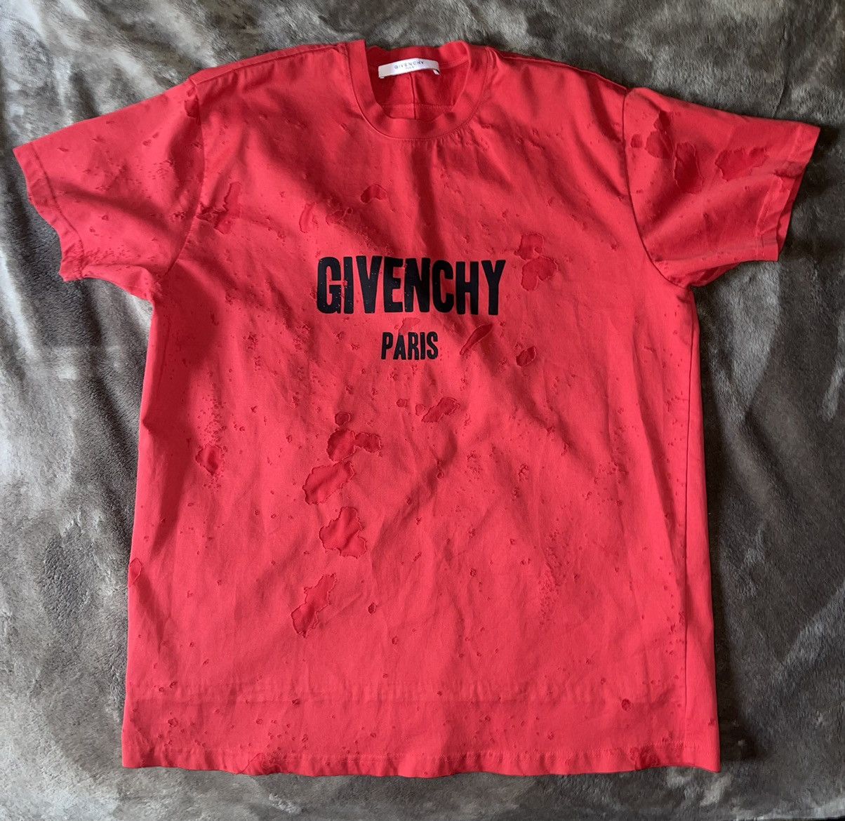 Givenchy T Shirt Distressed Grailed