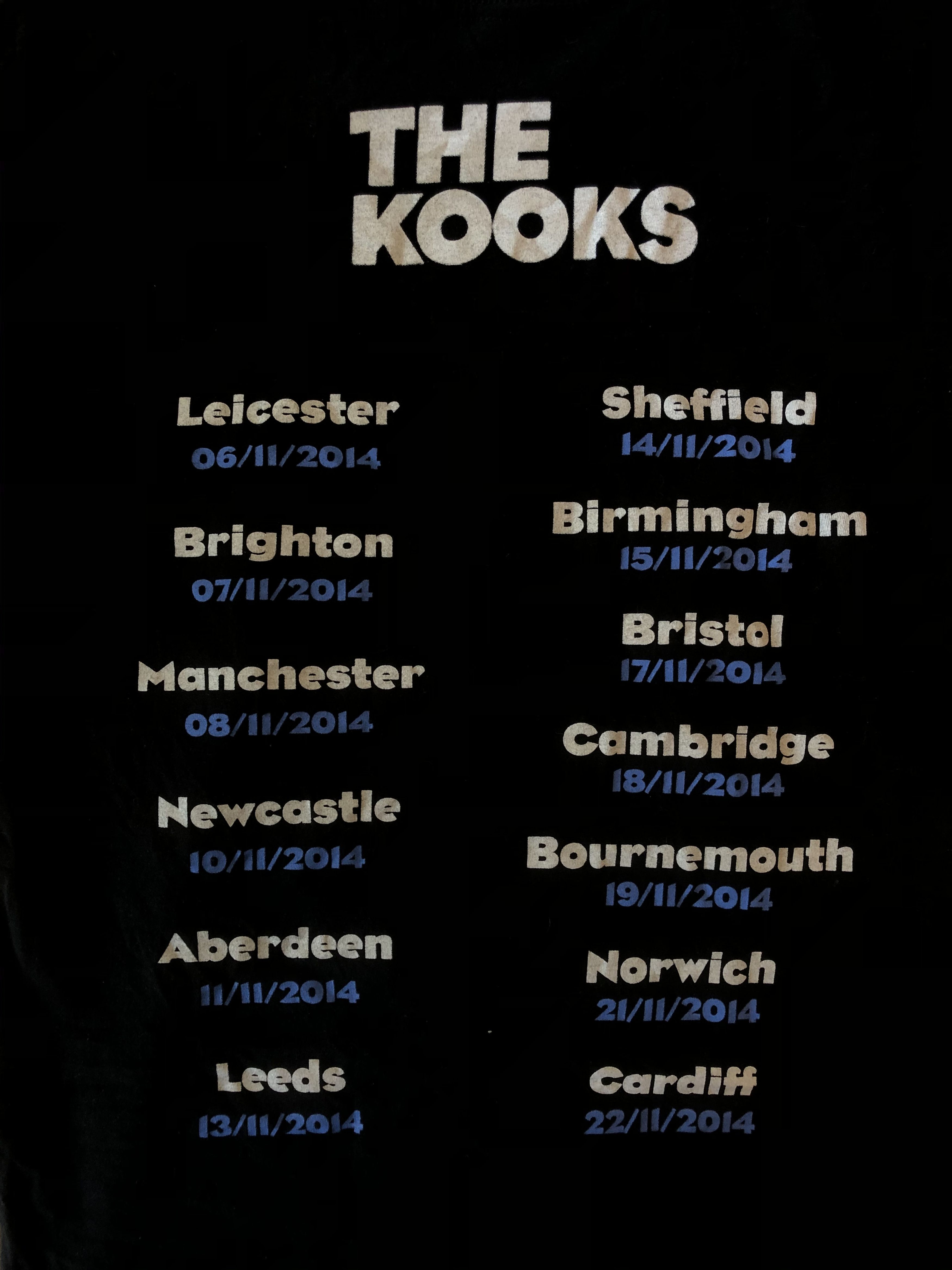 Band Tees Vintage 2014 The Kooks t-shirt (The Strokes Arctic Monkeys) Size US S / EU 44-46 / 1 - 4 Thumbnail