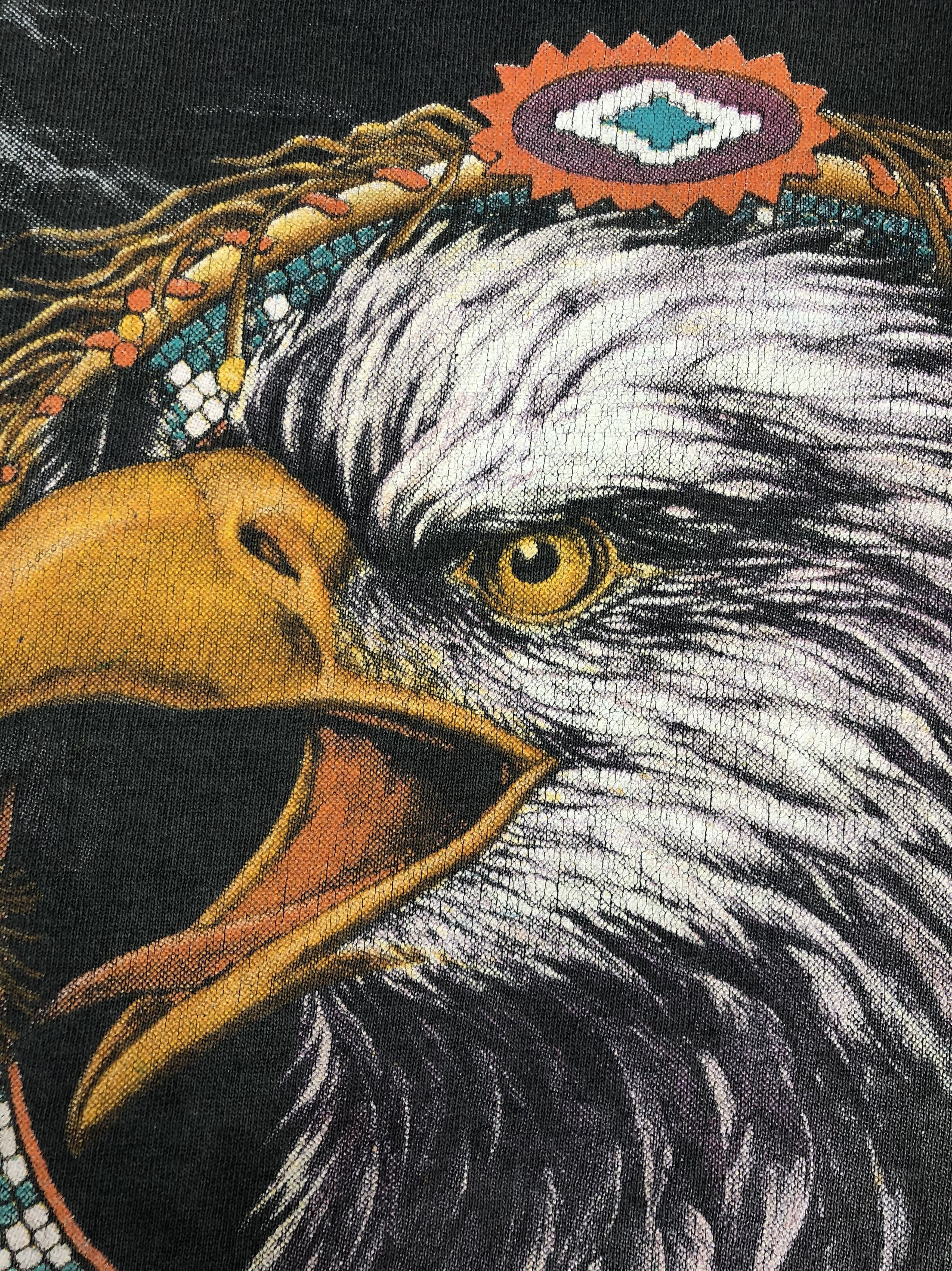 Harley Davidson Vintage 90s 3D Emblem Eagles All over Print Harley Davidson Size US XL / EU 56 / 4 - 7 Thumbnail