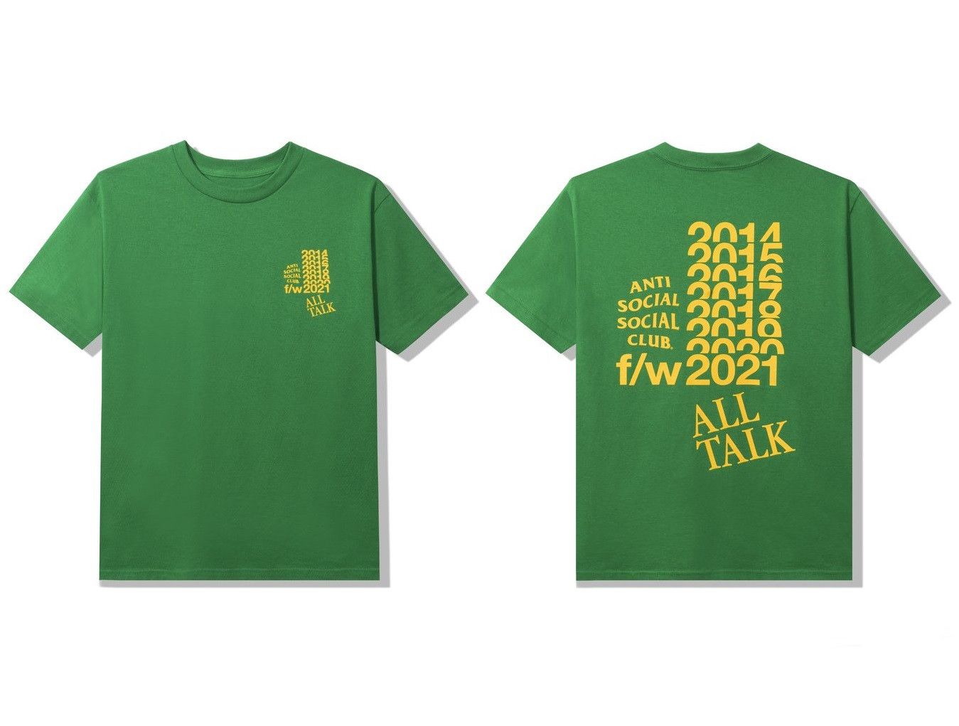 DS ASSC F/W 2021 All Talk On A Blog Green Tee BAPE KITH FOG