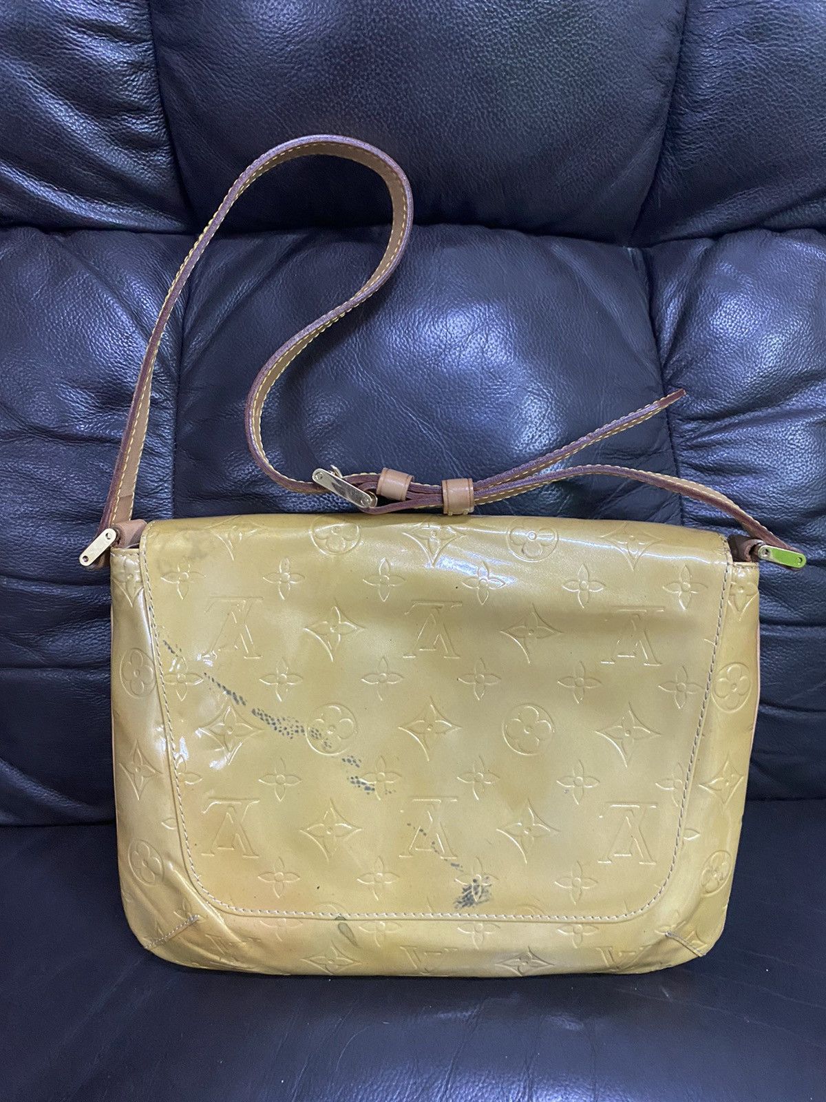 Louis Vuitton Vintage Louis Vuitton Vernis Nude Shoulder Bag DIRTY Size ONE SIZE - 6 Thumbnail