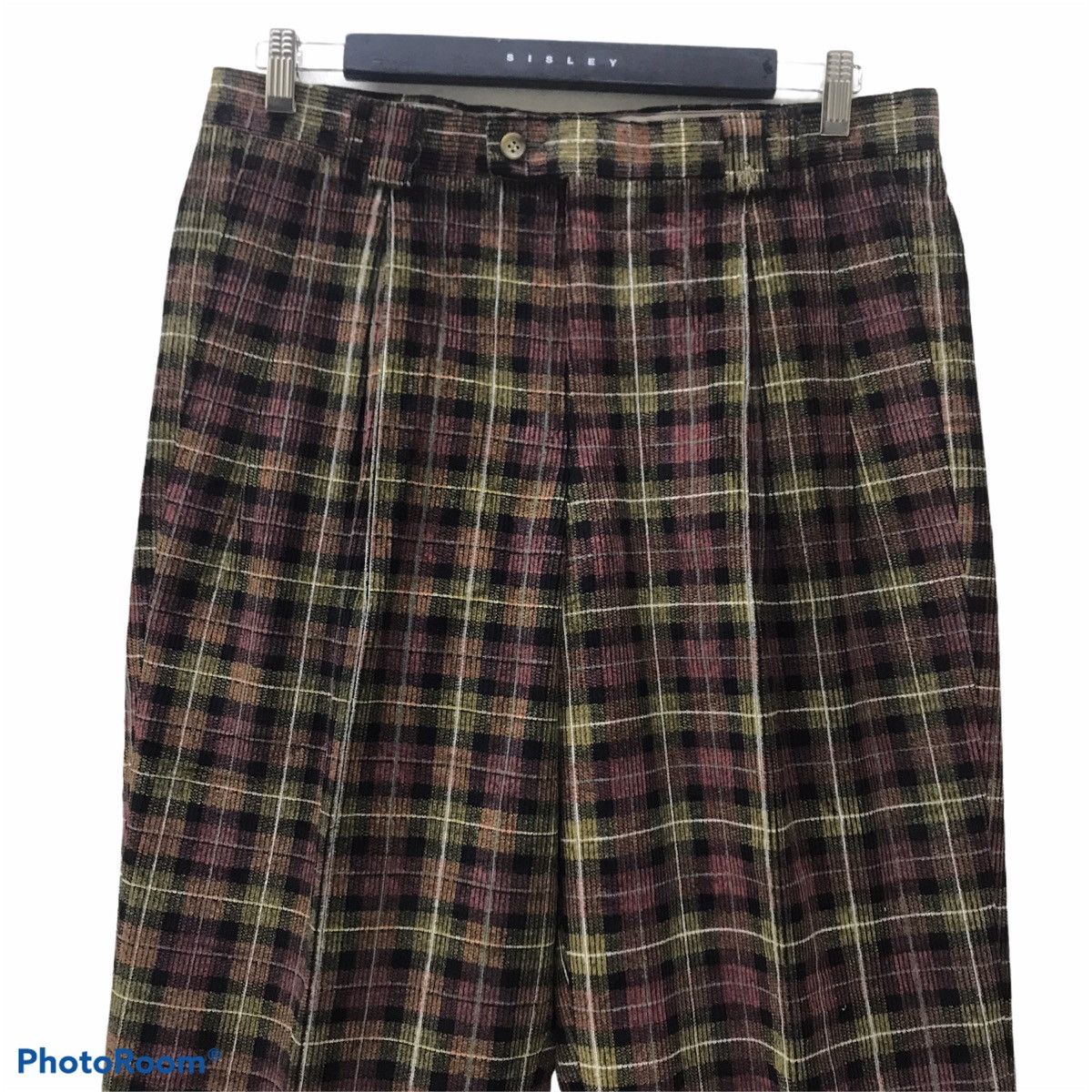 Lanvin Vintage Lanvin Checked Corduroy Pants Size US 33 - 3 Thumbnail