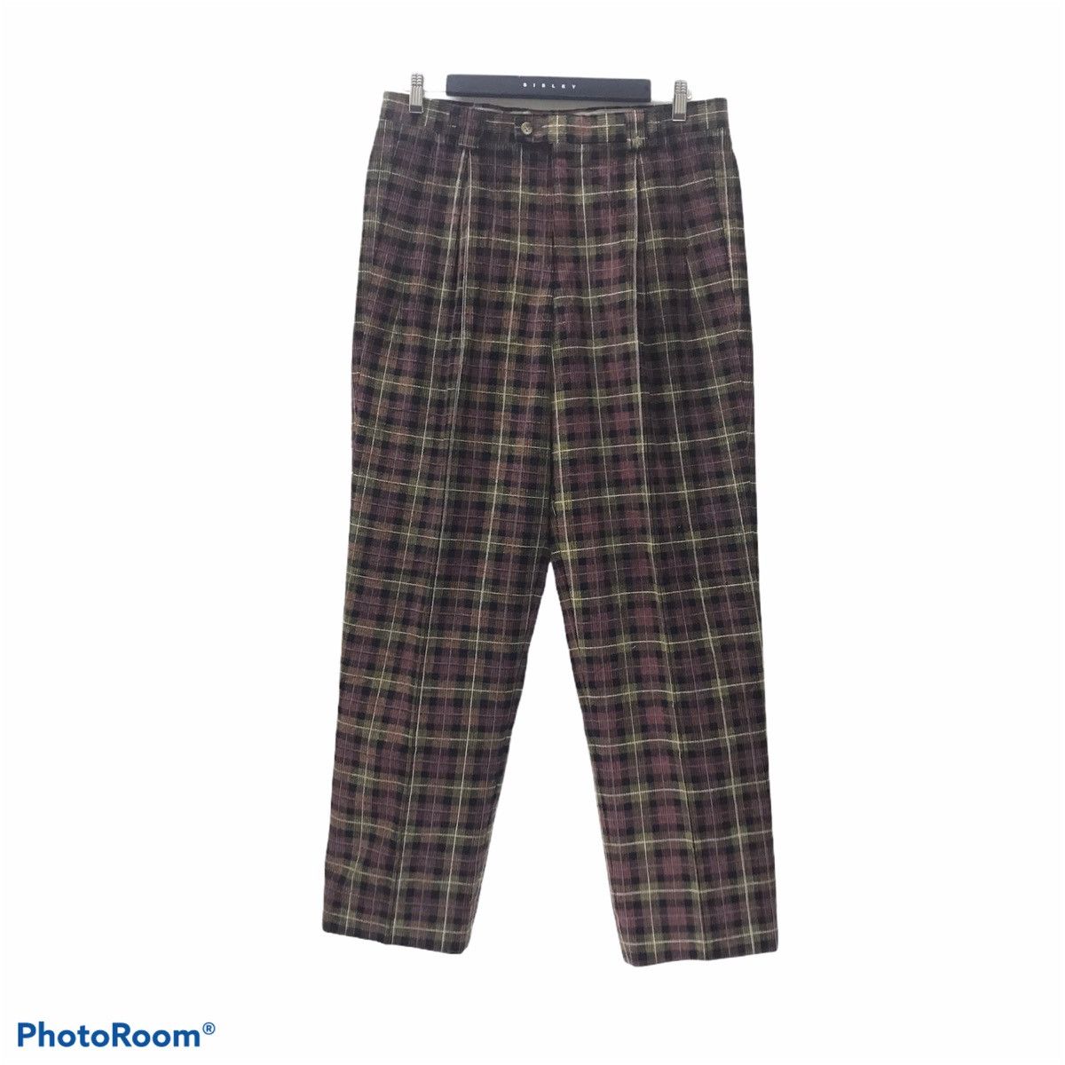 Vintage Lanvin Corduroy Plaid Pant