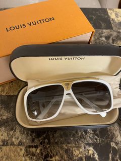 Louis Vuitton Black/Gold Evidence Aviator Sunglasses w. Box and Case For  Sale at 1stDibs
