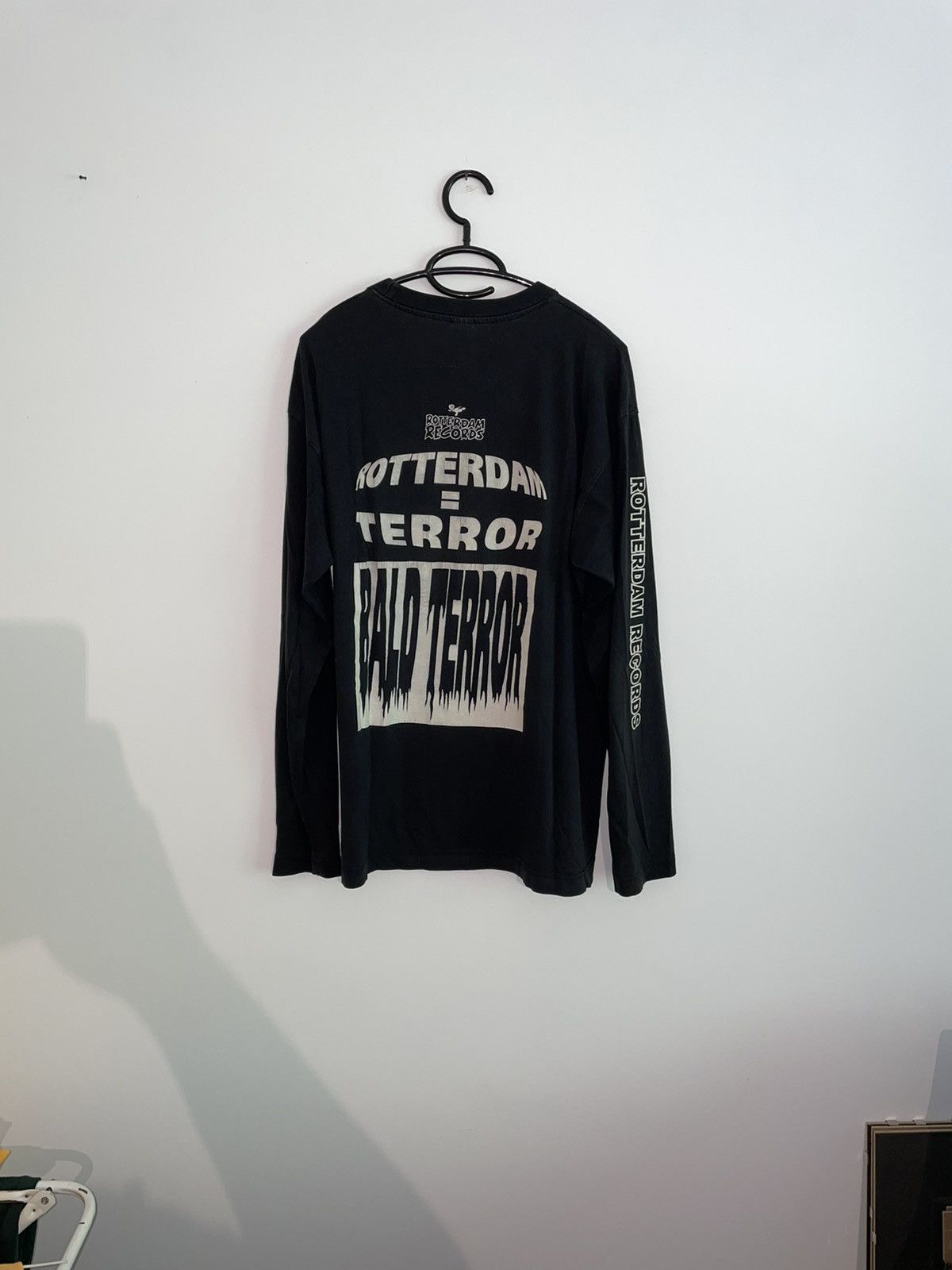 T-shirt Long Sleeve Vintage Gabber 90's Hardcore Thunderdome - Collectionneur - Taille L - Noir - Neuf Avec étiquettes