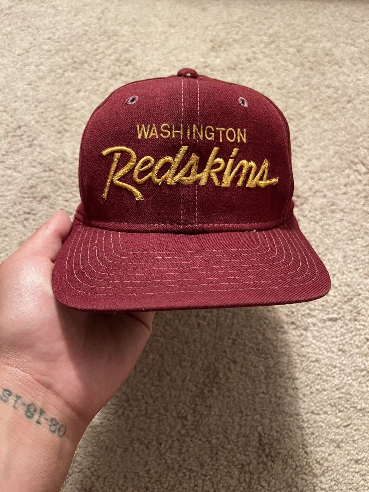 Vintage Vintage Washington Redskins Single Script Wool Hat Snapback