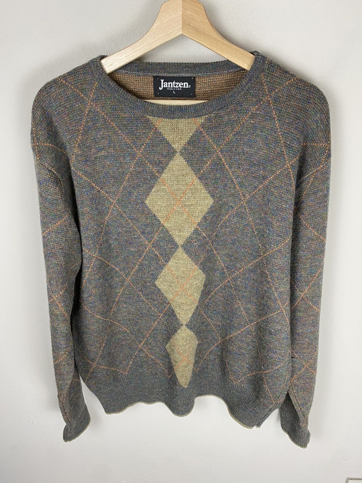 Vintage Vintage Argyle Totem Knit Sweater | Grailed